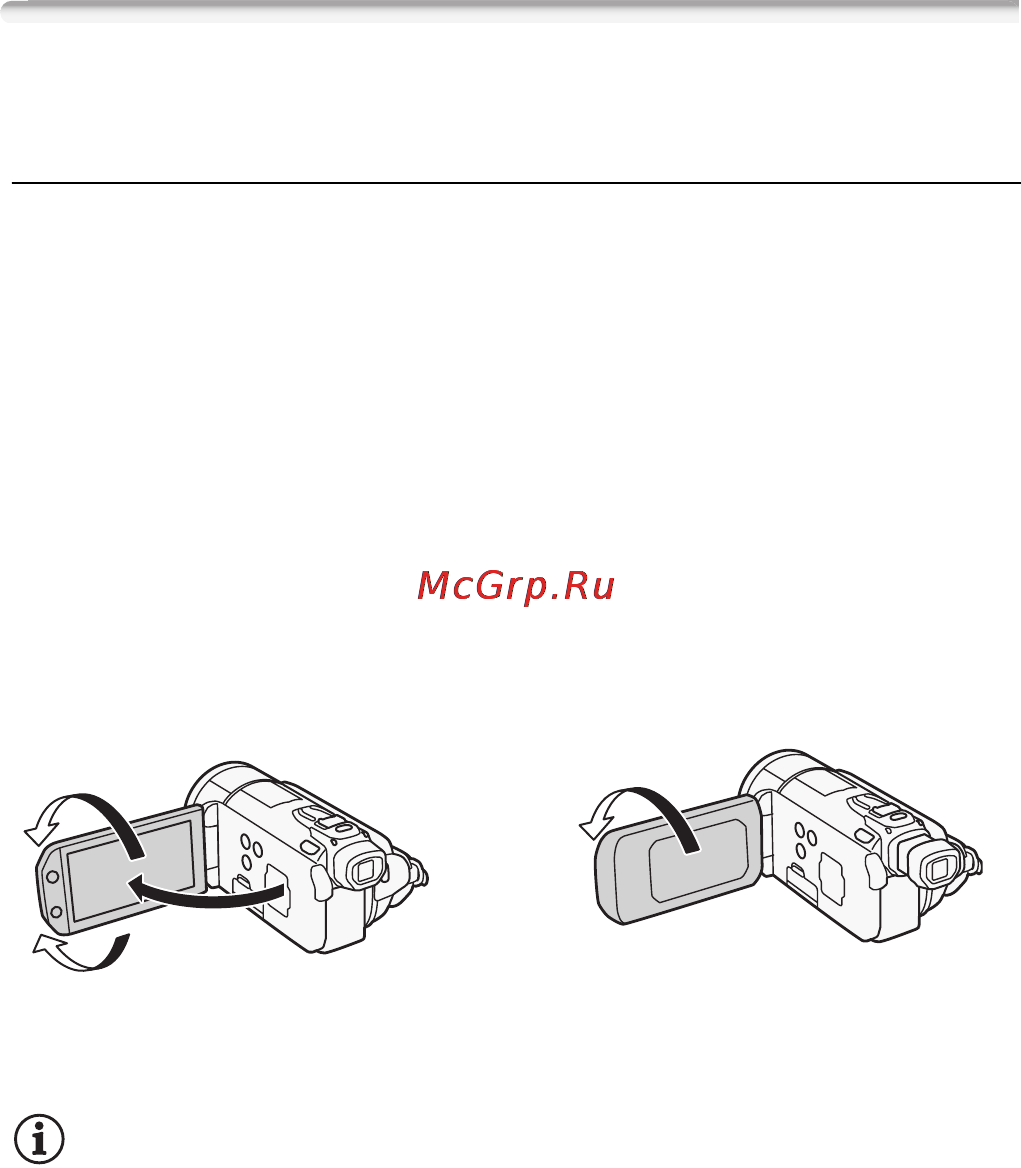 Canon LEGRIA HFS21 [24/239] Настройка экрана жк дисплея и только b использование видоискателя