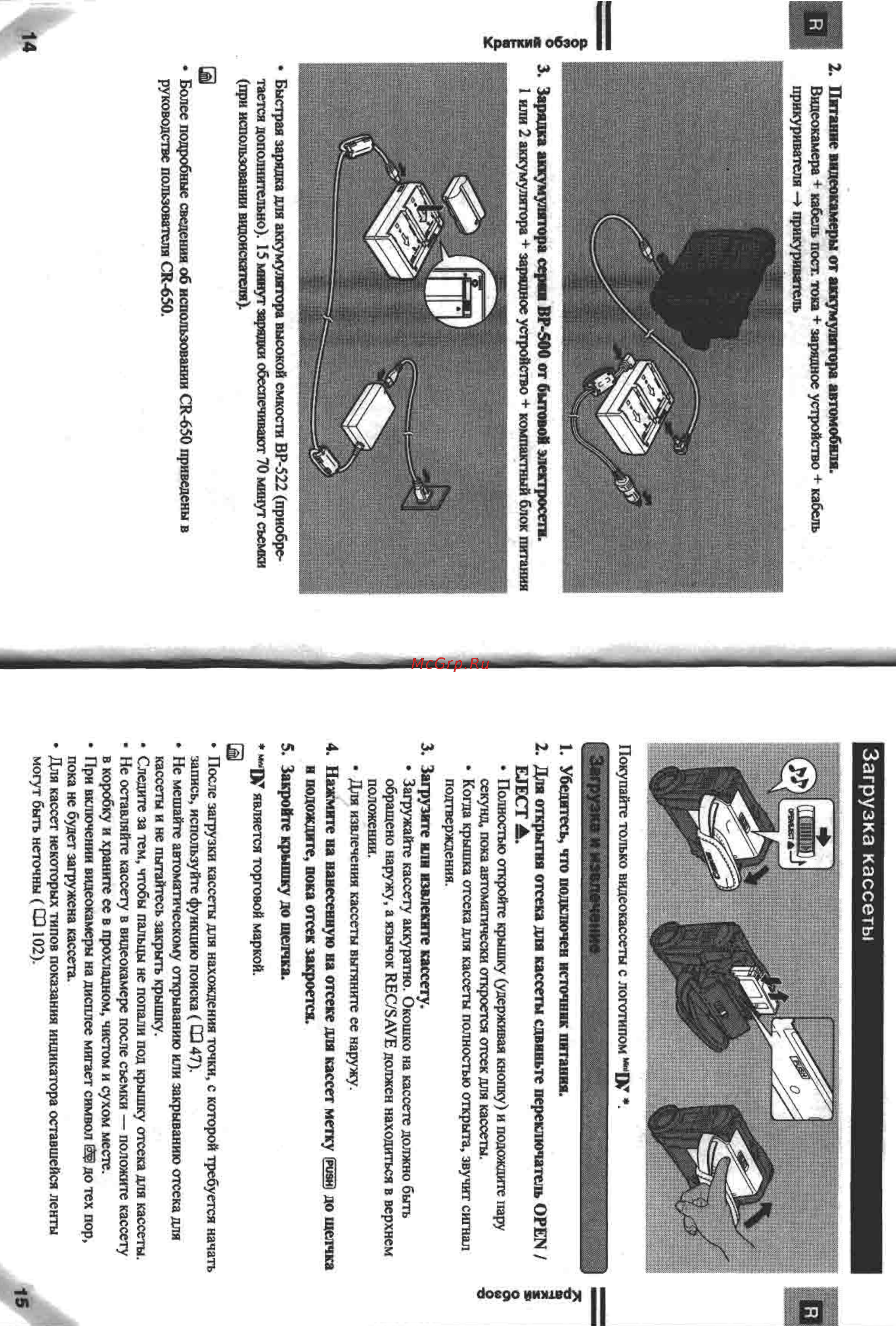 Canon MV300I [8/55] Загрузка кассеты