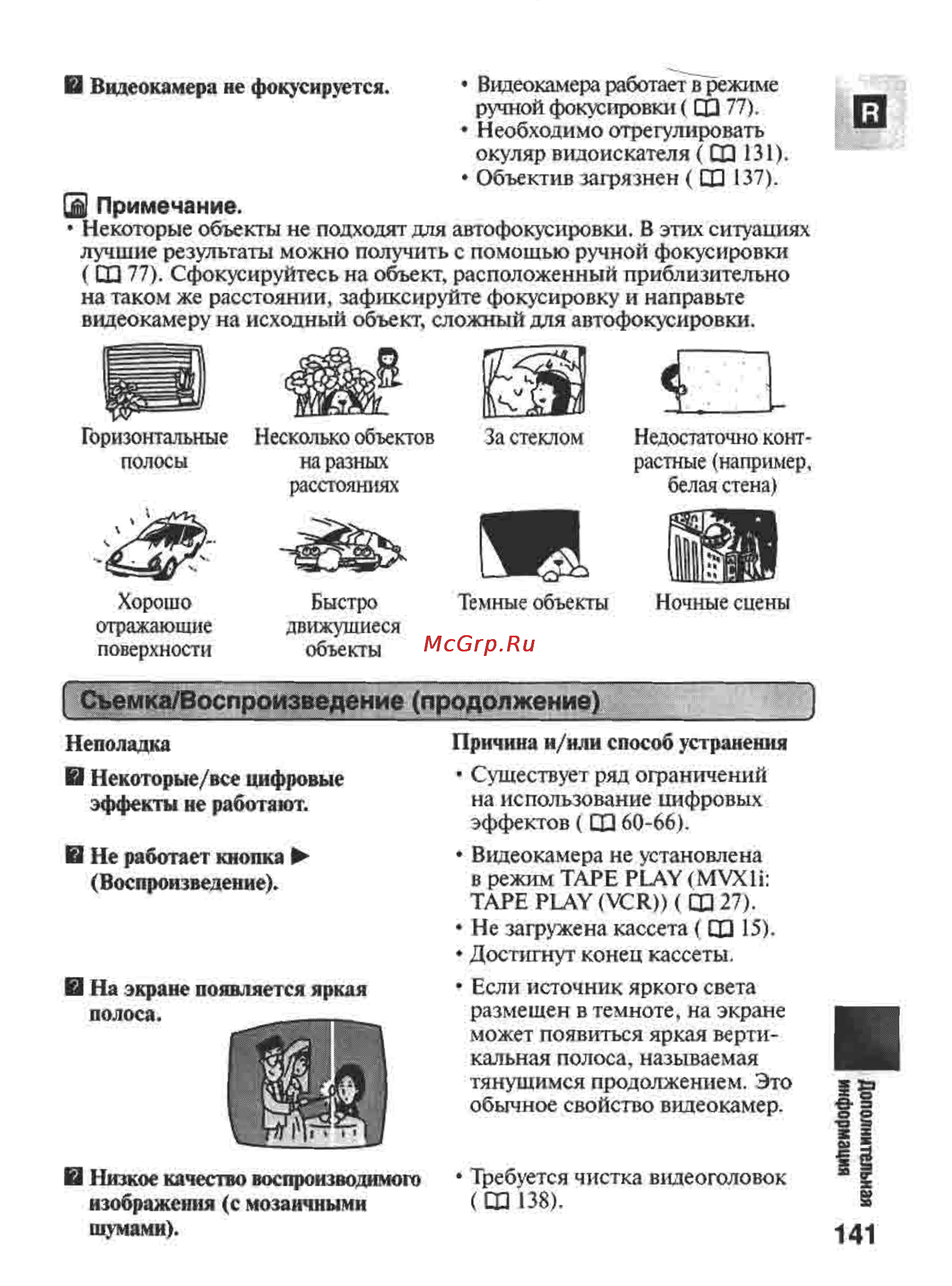 Canon MVX1 Инструкция по эксплуатации онлайн [141/161] 84958