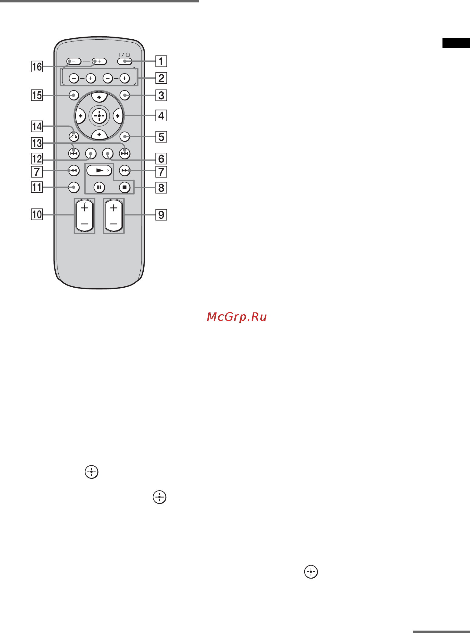 Sony RHT-G1550 [75/108] Пульт дистанційного керування