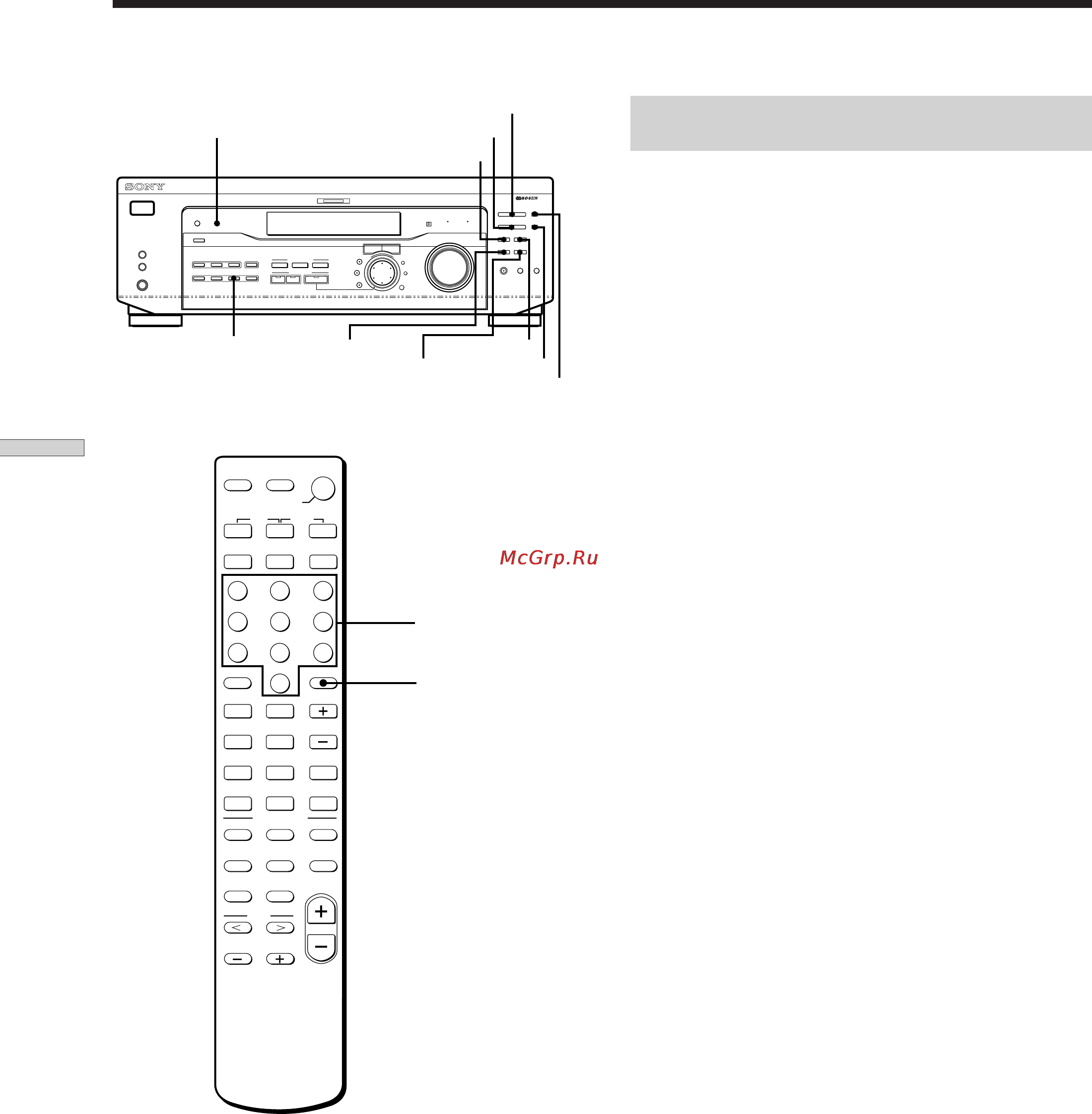 Sony STR-SE501 [150/170] Krótki opis przycisków służących nastawianiu odbioru audycji radiowych