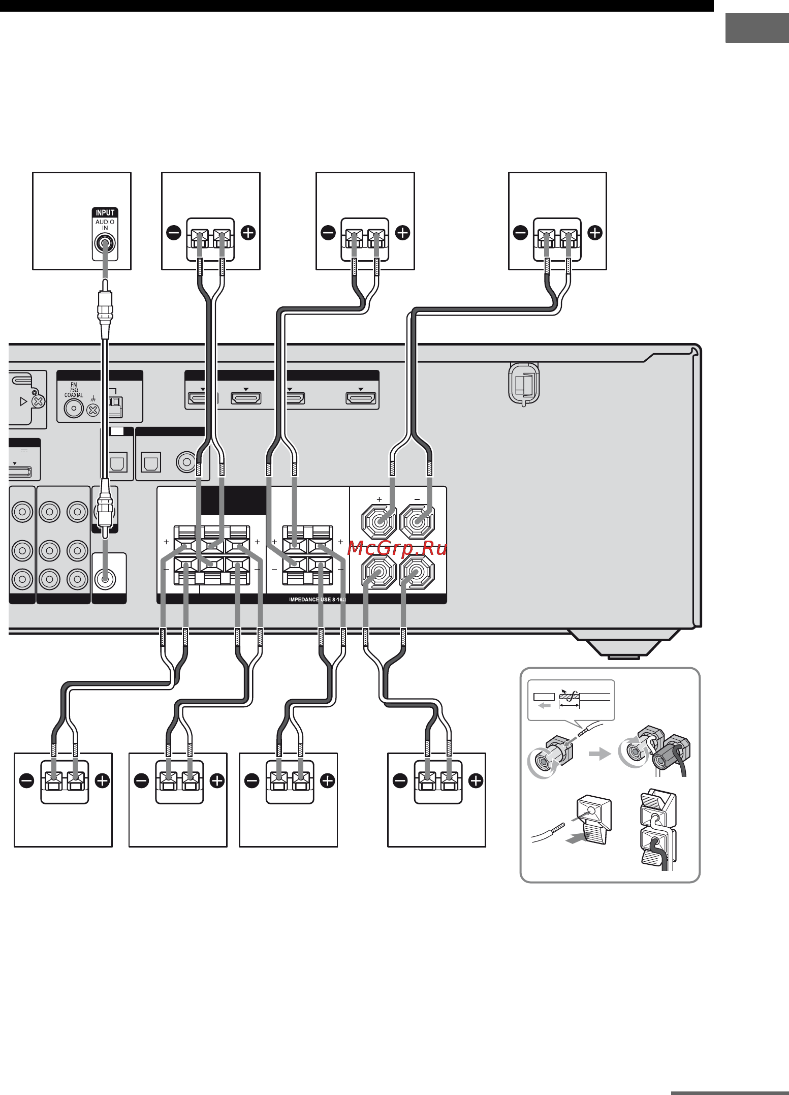 Sony STR-DH700 [21/120] Подключение громкоговорителей