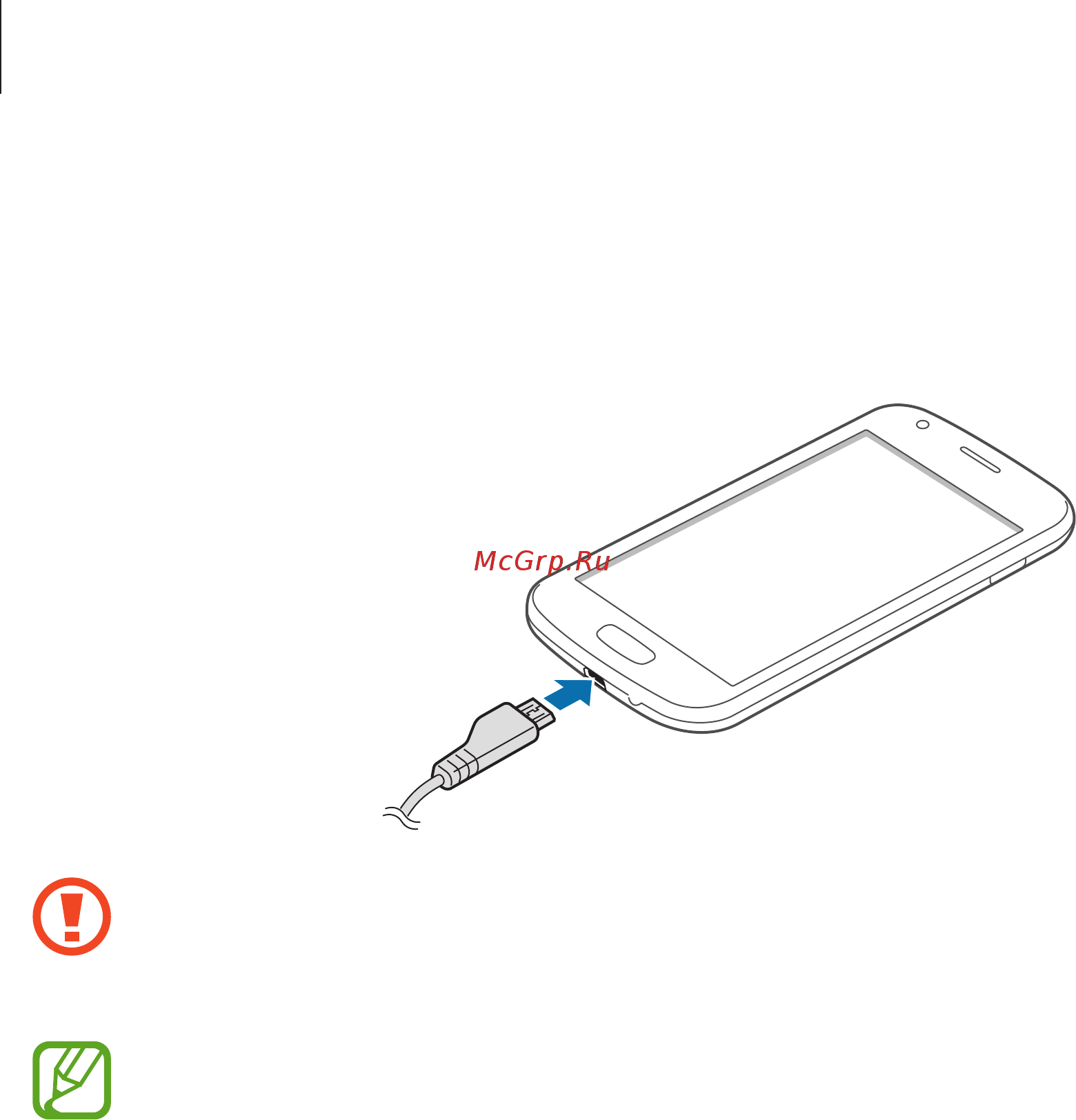 Samsung Galaxy Ace 3 GT-S7270 Pure White [13/117] Зарядка с помощью зарядного устройства