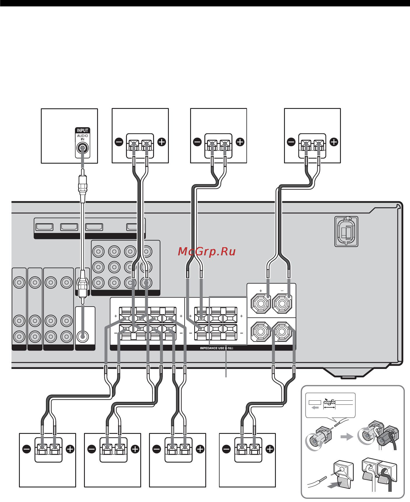 Sony STR-DG720 [20/108] Подключение громкоговорителей