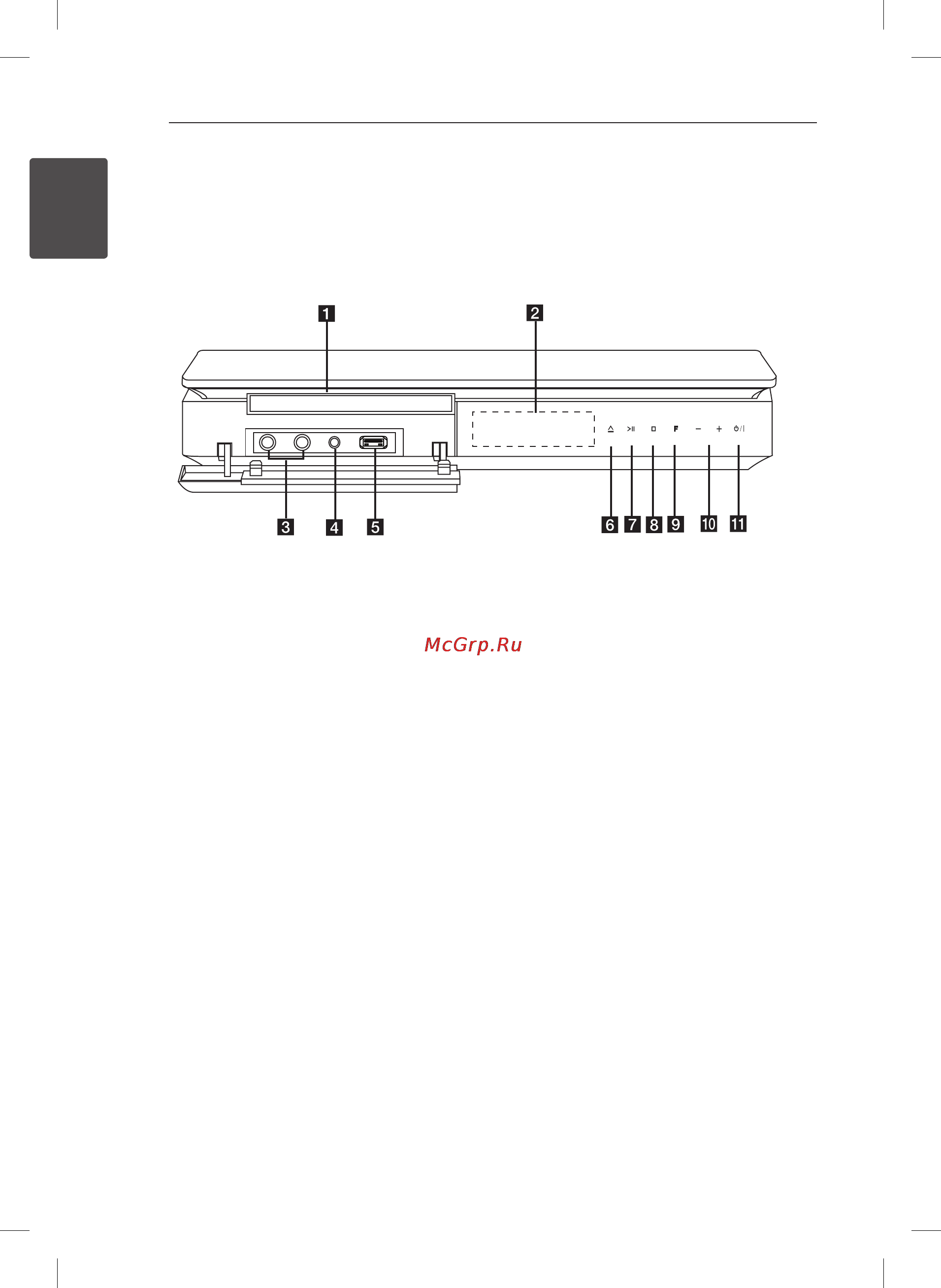 LG DH6530TK [12/50] Передняя панель