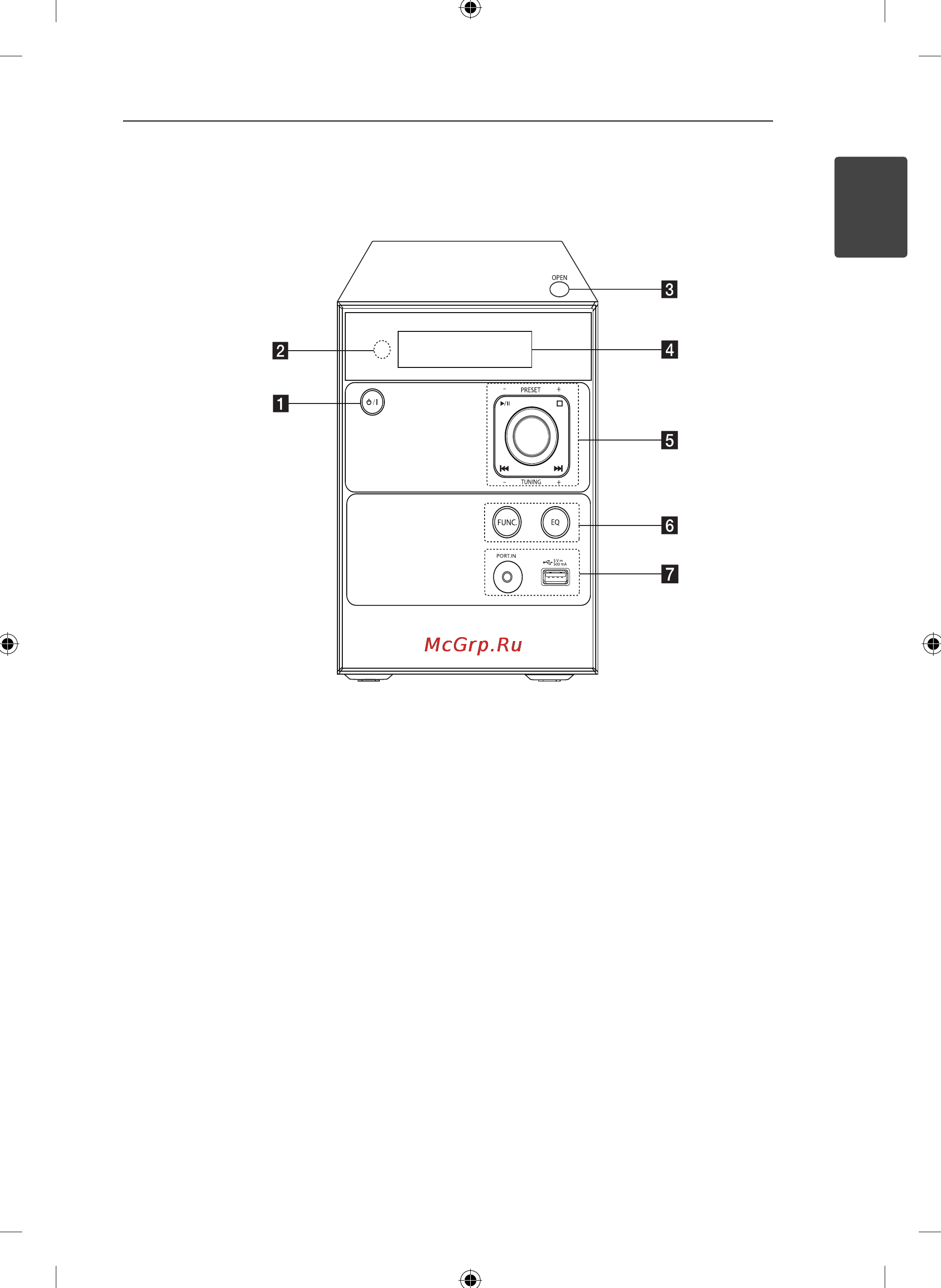LG CM1530 [9/22] Передняя панель
