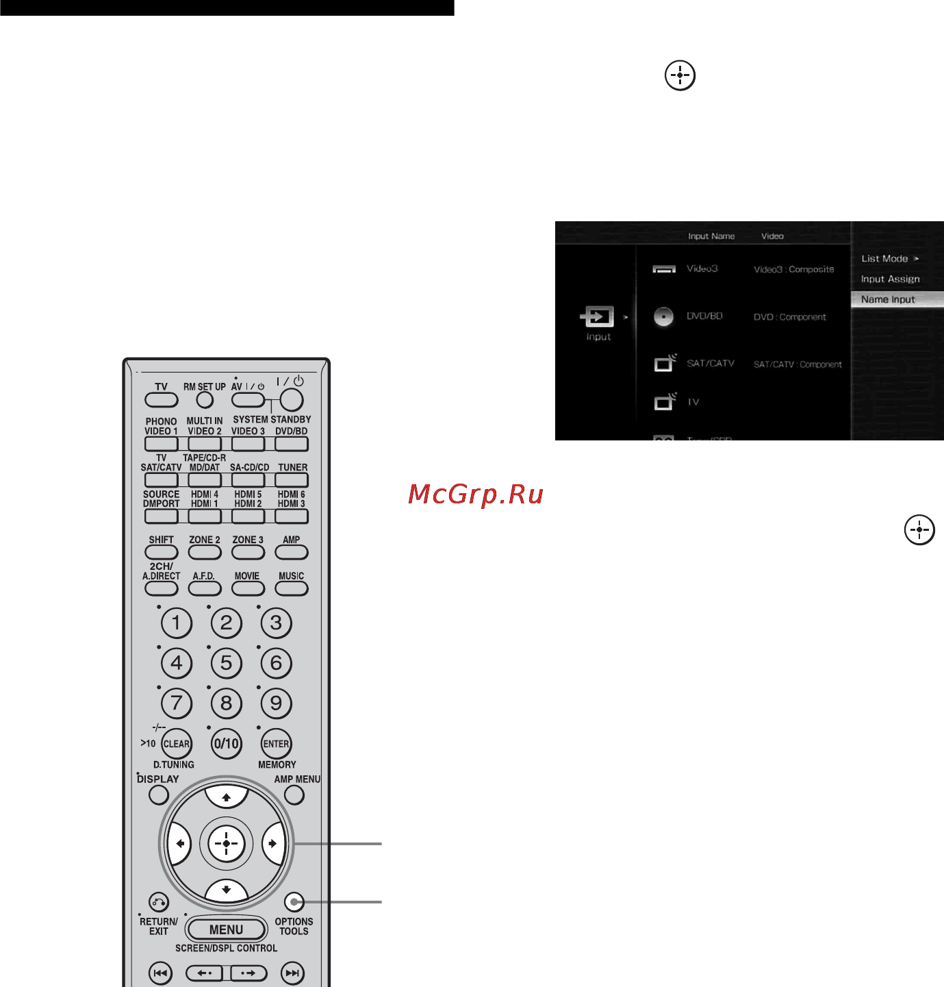 Sony STR-DA5300ES [106/166] Присвоение названий входам