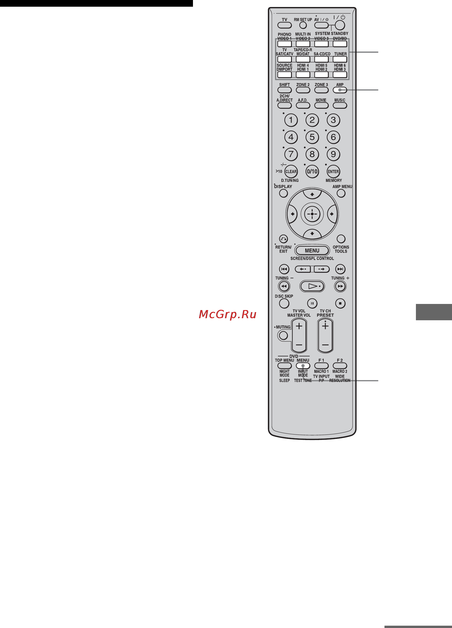 Sony STR-DA5300ES [107/166] Переключение между цифровым и аналоговым звучанием input mode