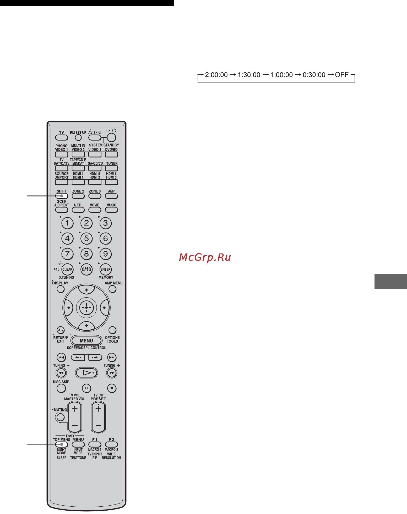 Sony STR-DA5300ES [117/166] Использование таймера отключения