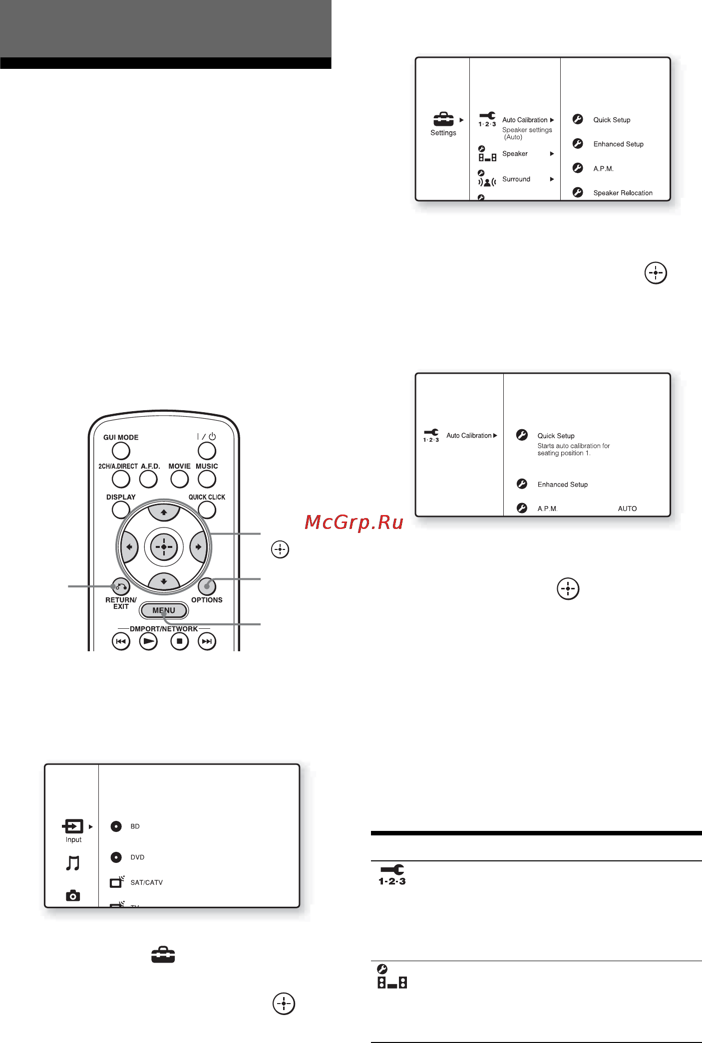 Sony STR-DA5600ES [128/201] Использование меню настроек