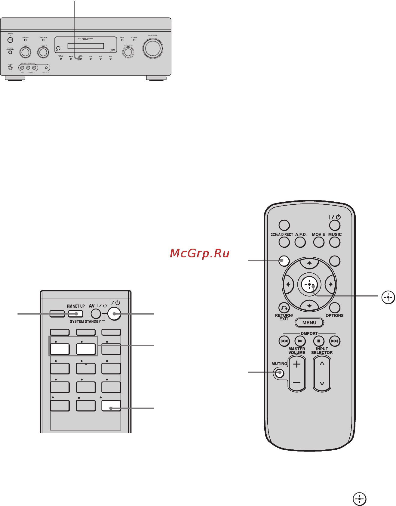 Sony STR-DA2400ES [48/152] Для переключения командного режима ресивера