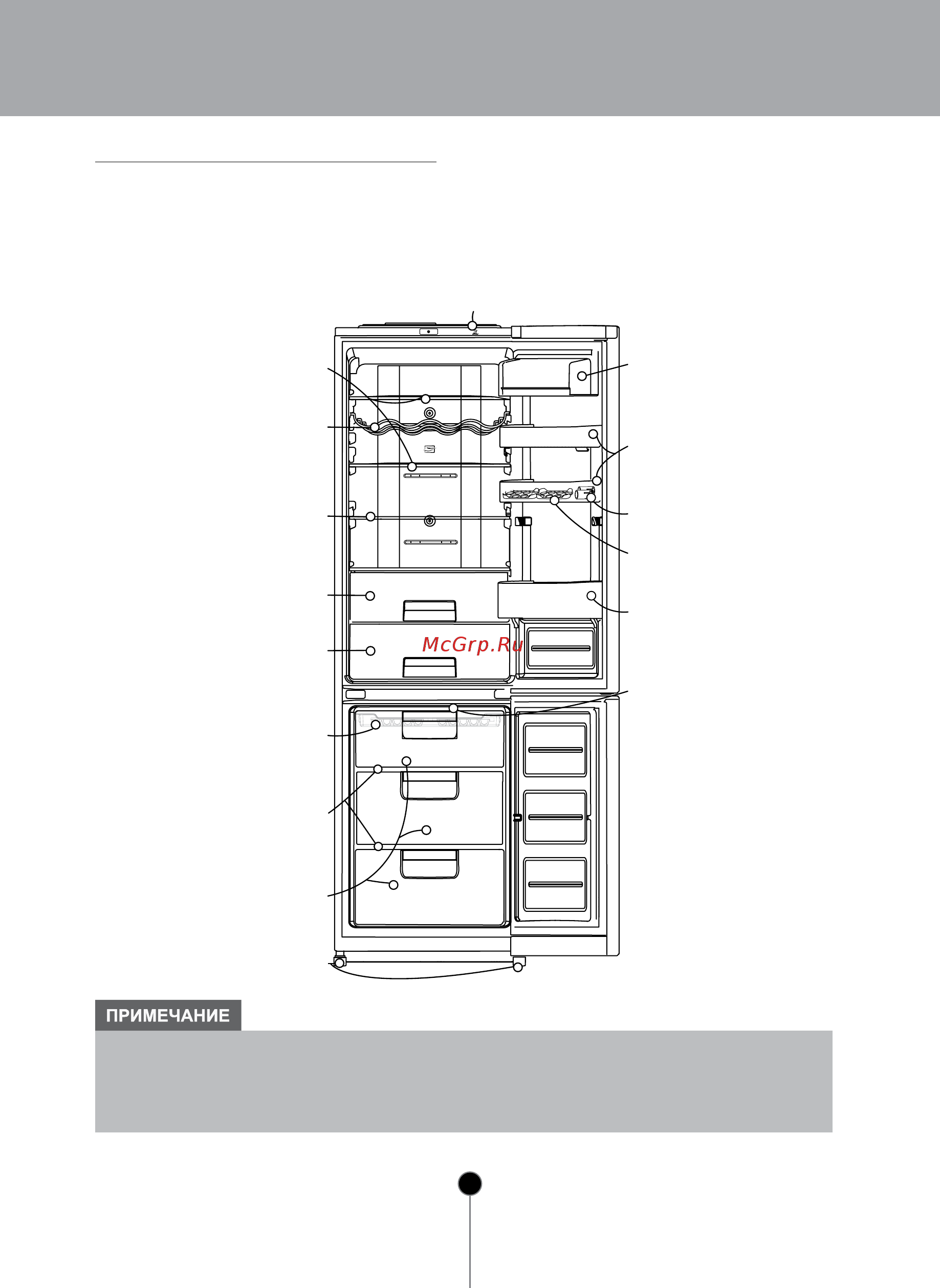 LG GA-B439TGMR [12/32] Основные части холодильника
