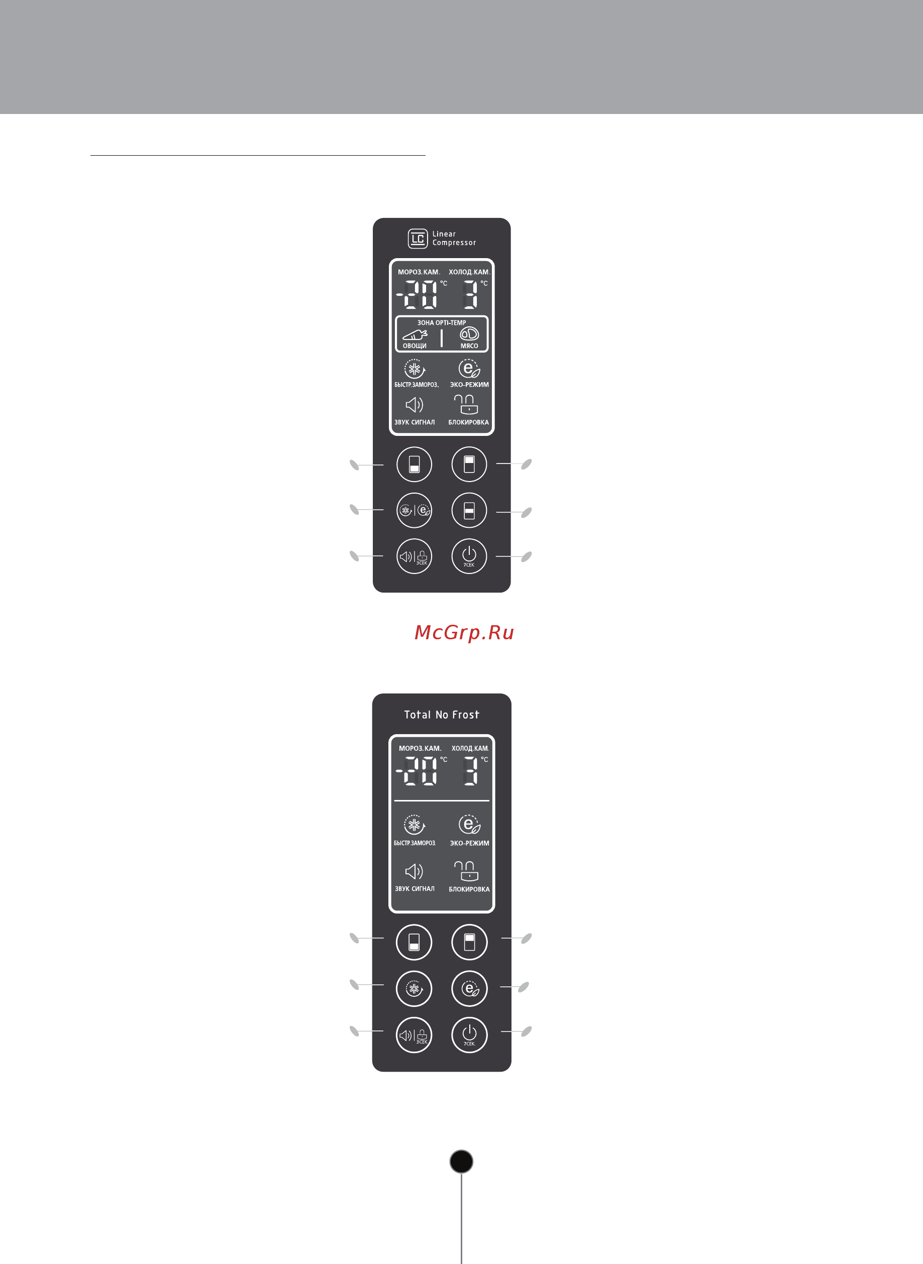 LG GA-B439TGMR [15/32] Панель управления