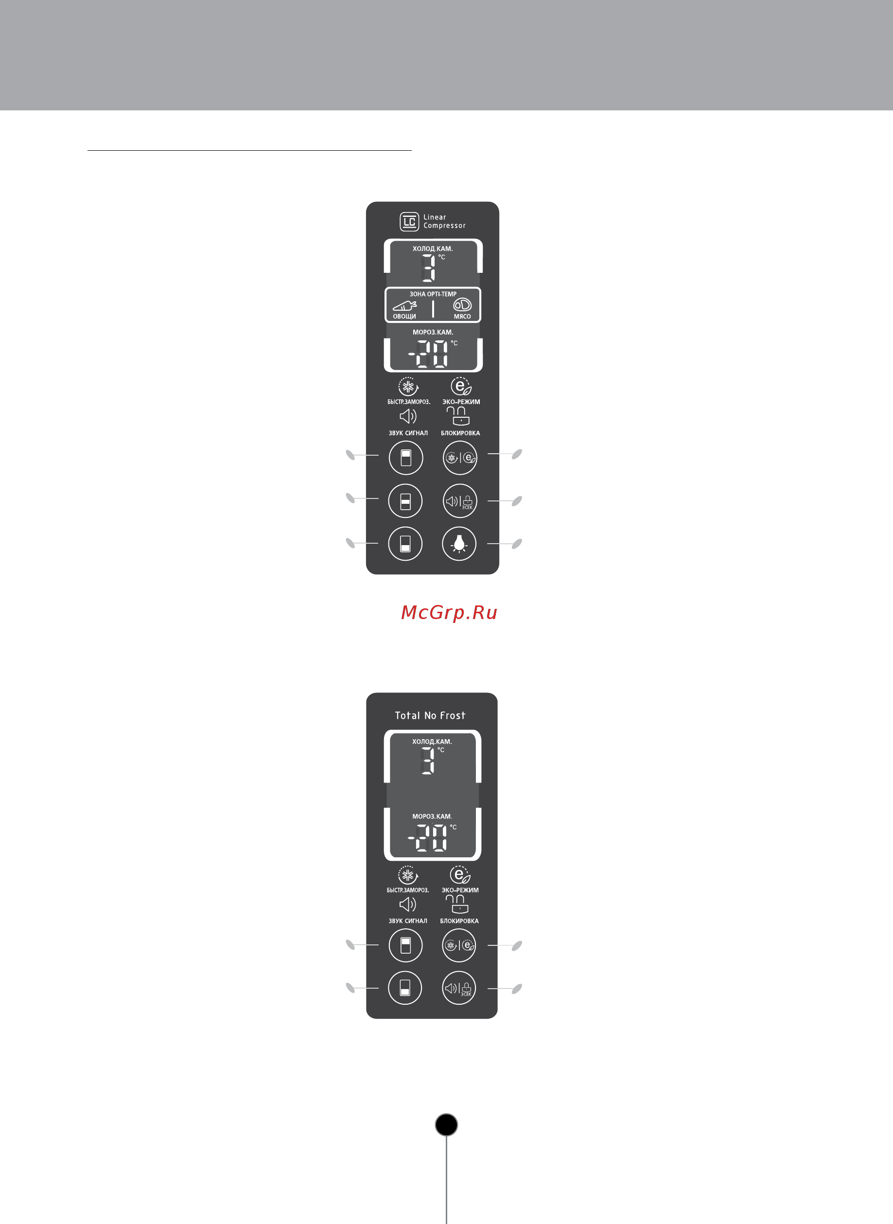 LG GA-B439TGMR [16/32] Панель управления