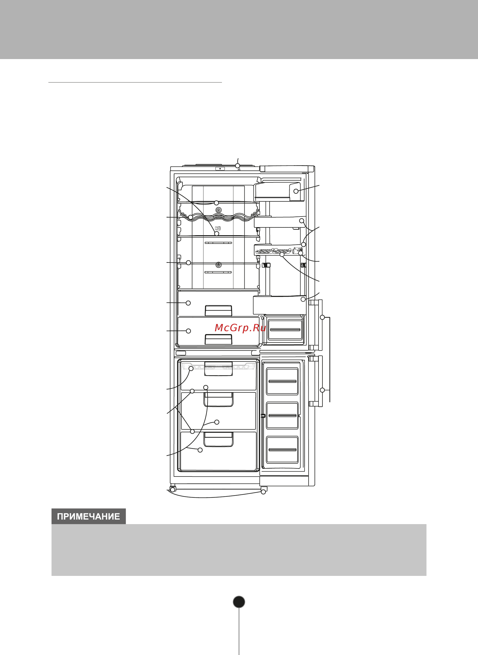 LG GA-B439ZLQZ [10/32] Основные части холодильника