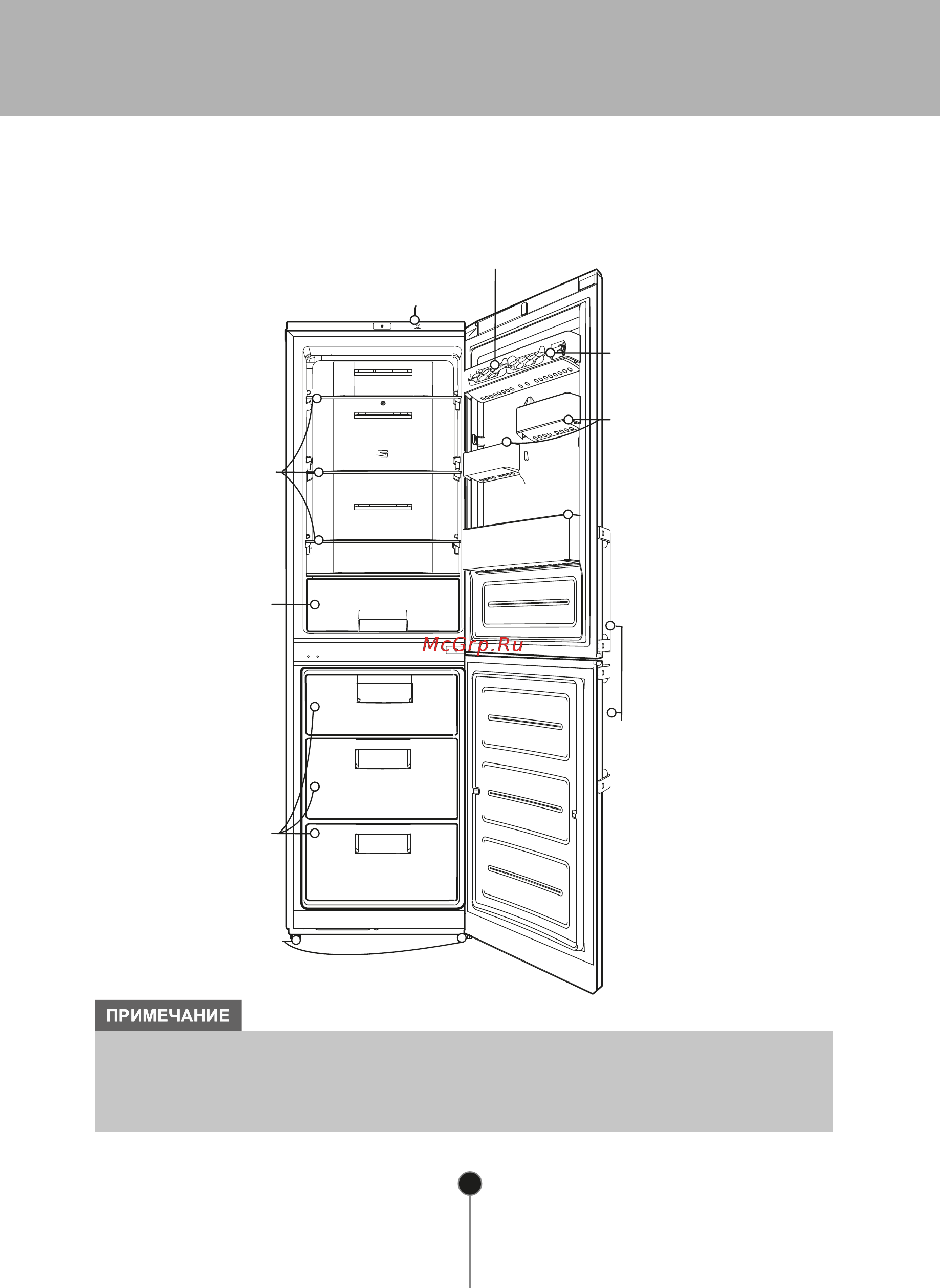 LG GA-B439ZLQZ [11/32] Основные части холодильника