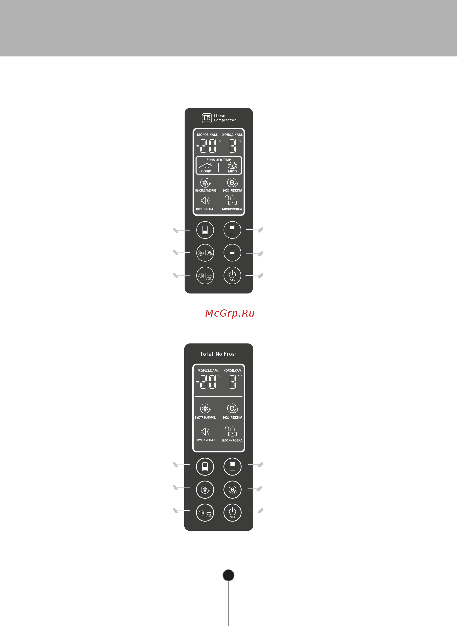 LG GA-B439ZLQZ [15/32] Панель управления
