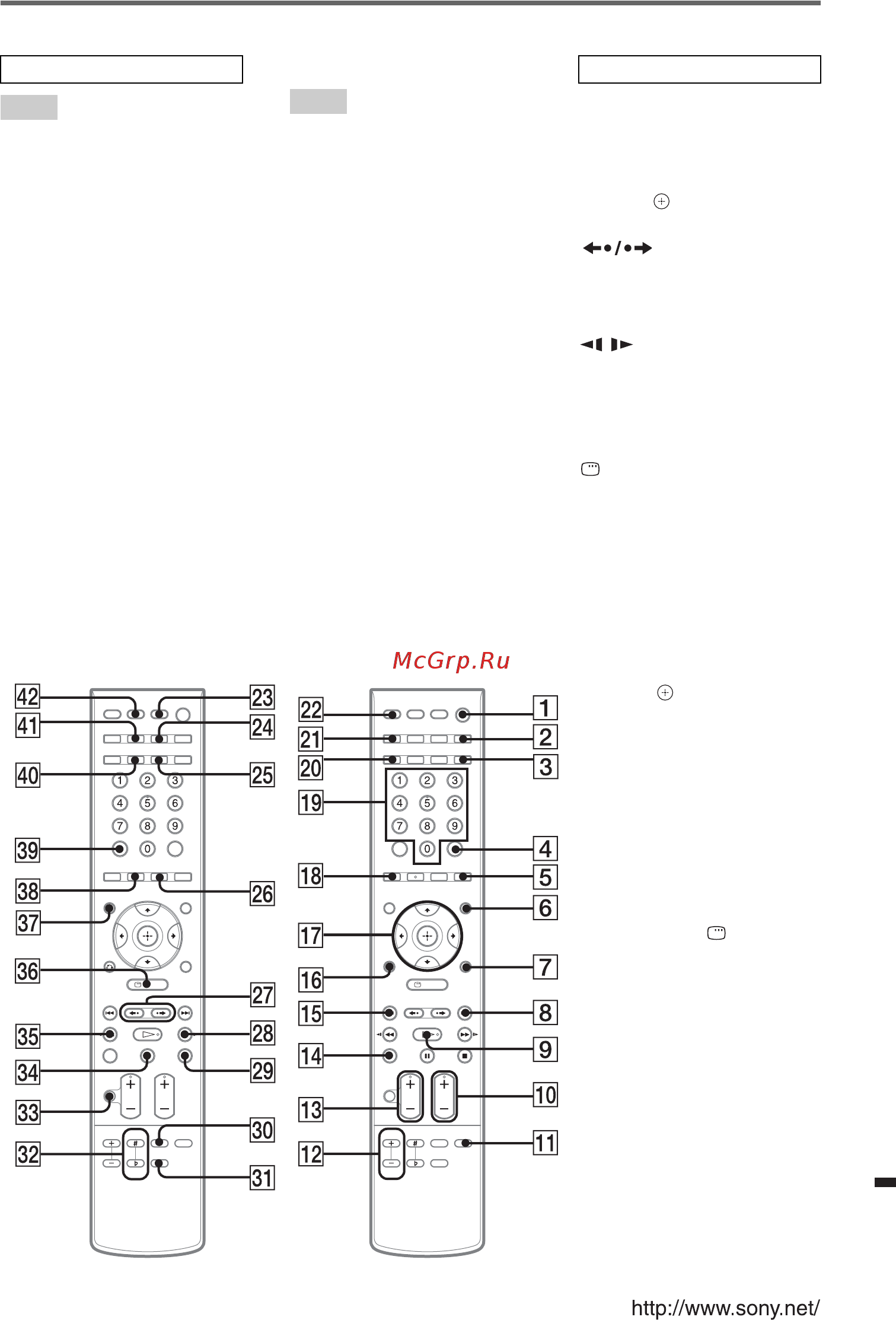 Sony DAV-DZ820KW [128/128] Пульт дистанционного управления