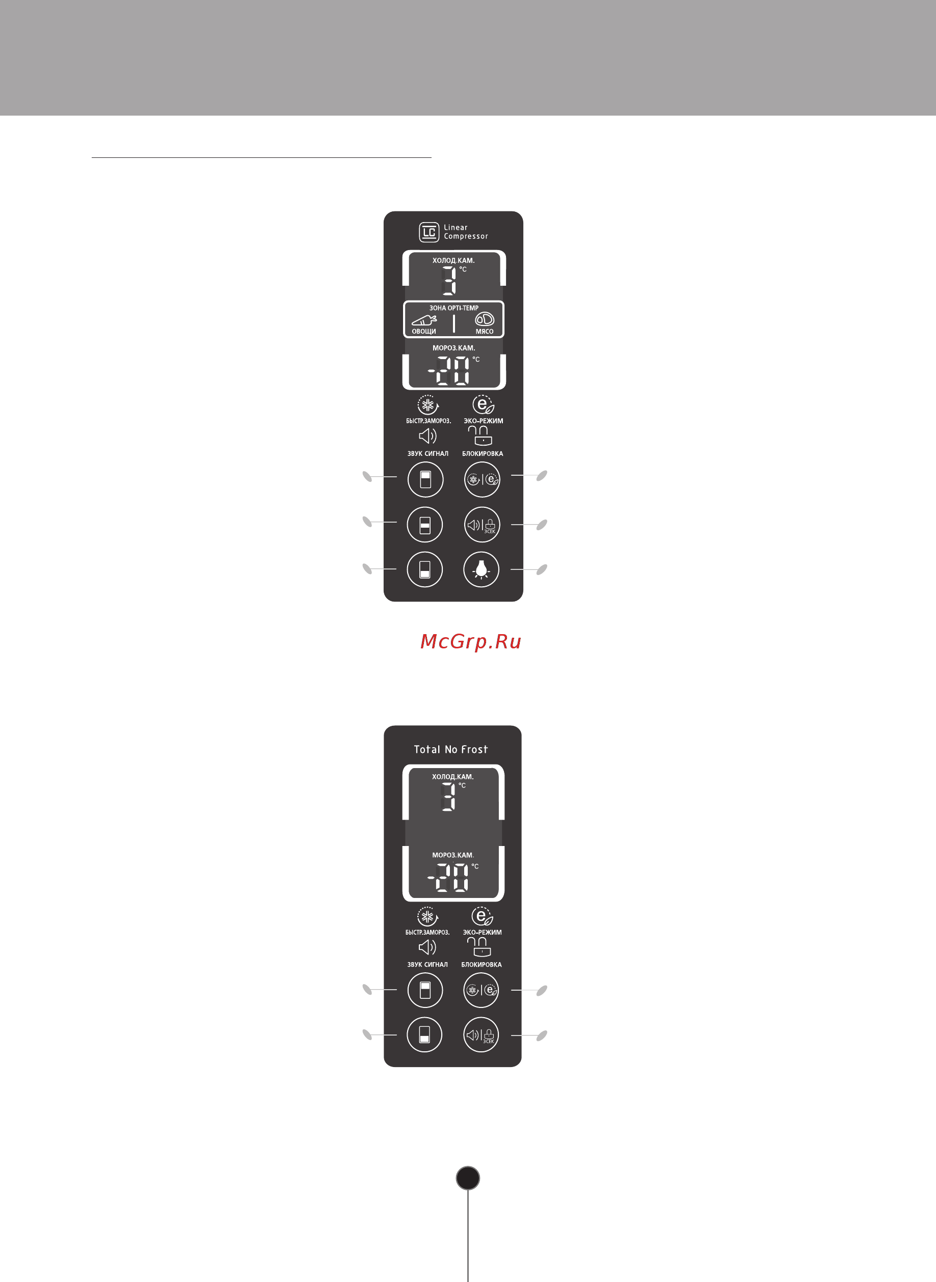 LG GA-B489ZVTP [16/32] Панель управления
