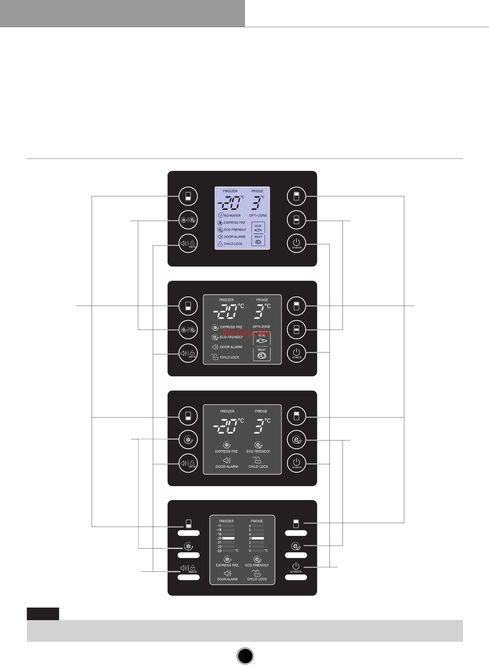 LG GB7143SERW [18/34] Display panel for temperature control