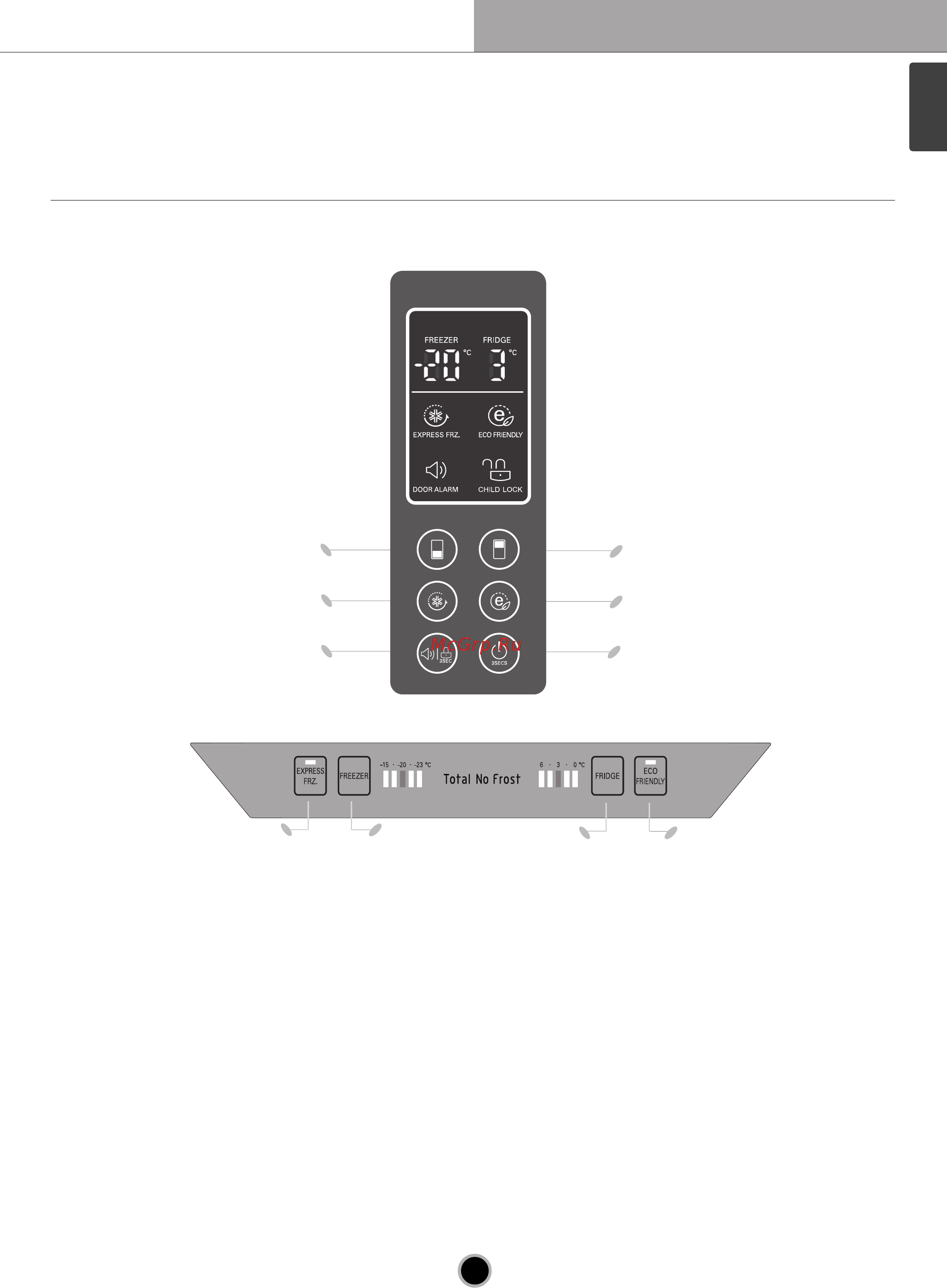 LG GB7143SERW [19/34] Display panel for temperature control