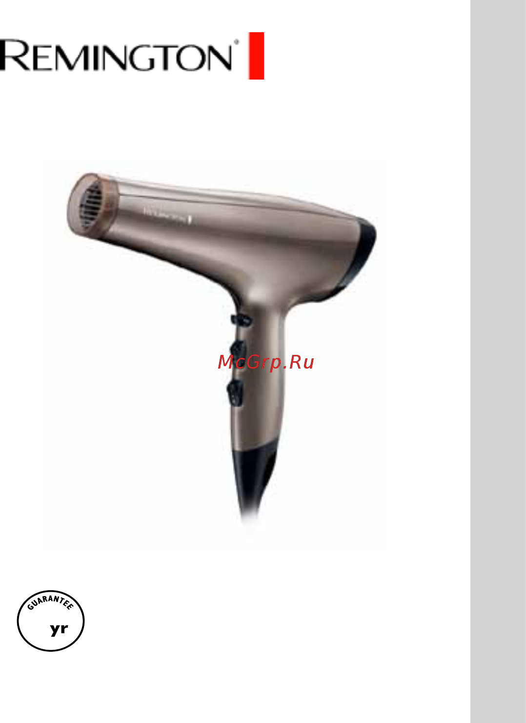 Remington Keratin Therapy Pro Dryer AC8000 Инструкция по эксплуатации онлайн