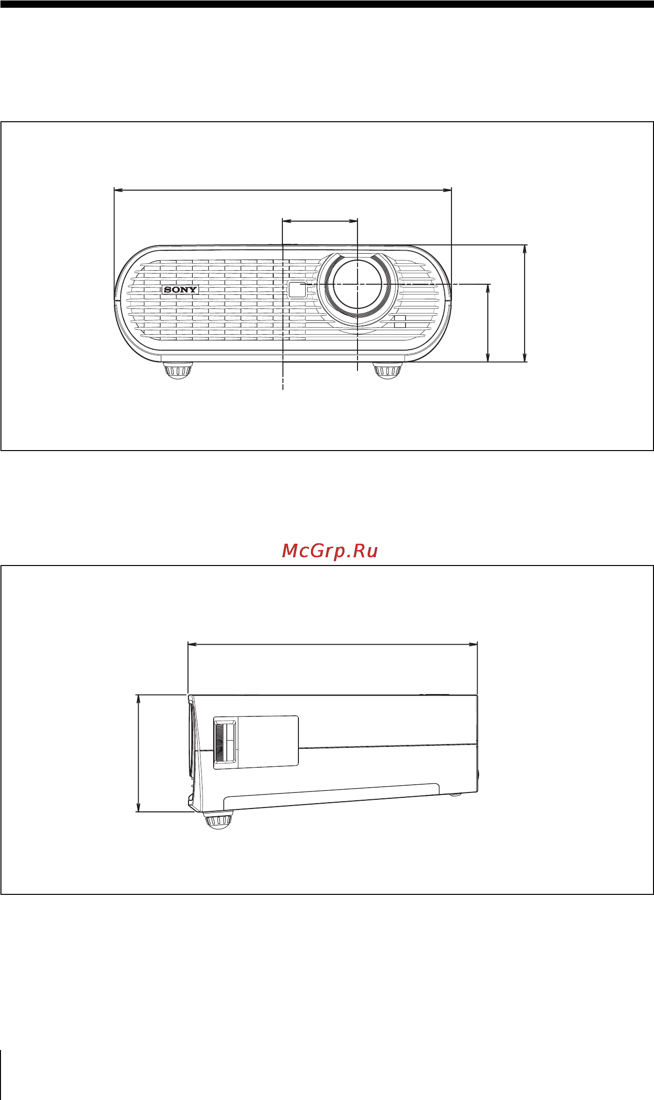 Sony VPL-EW5 [58/62] Основные размеры