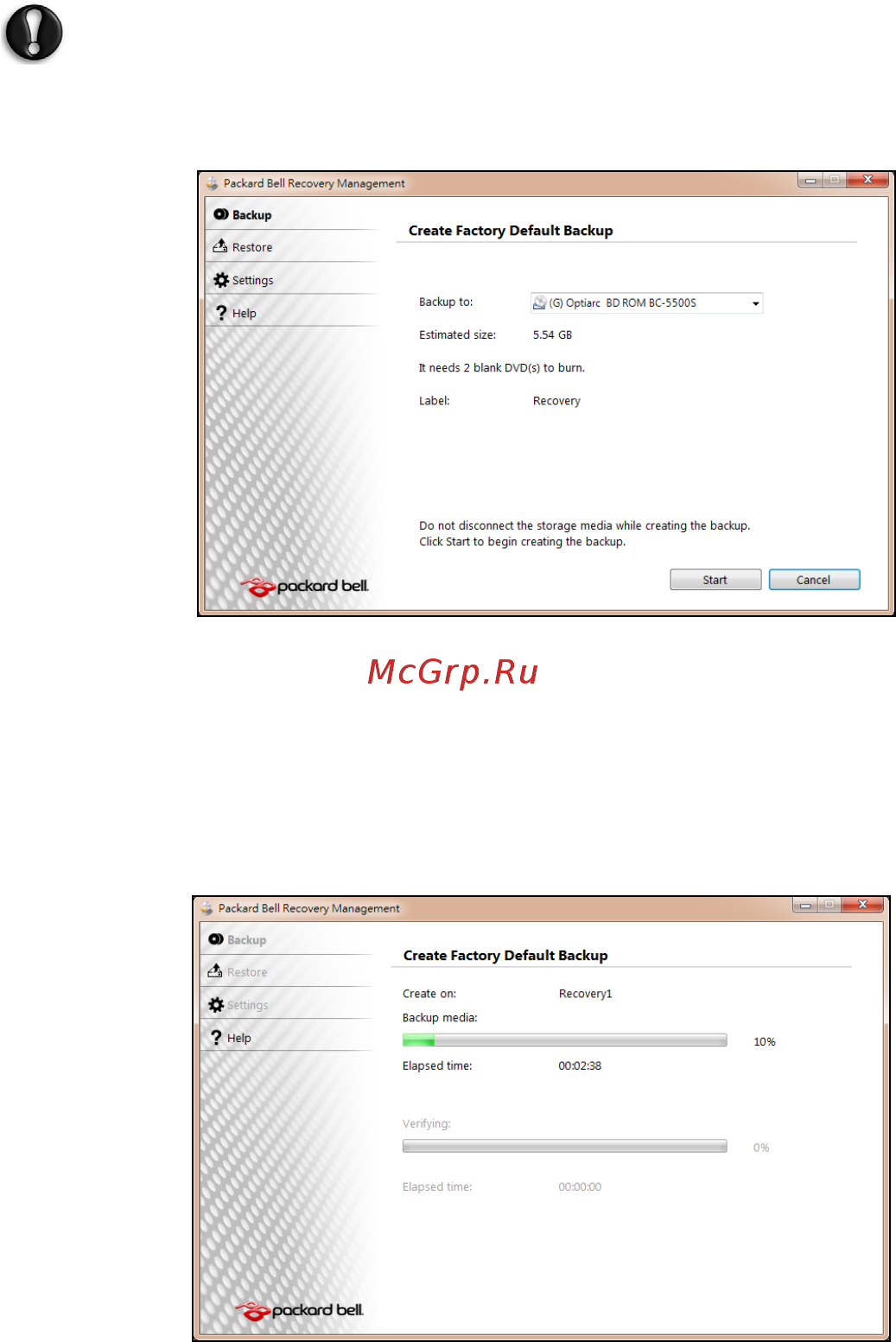 Packard Bell ENLV44HC-33126G50Mnws Инструкция по эксплуатации онлайн [14/27] 239075