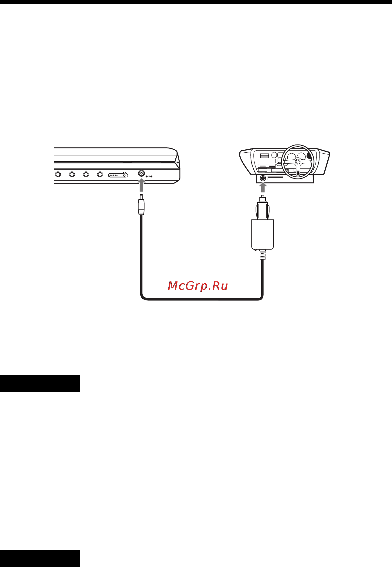 Sony DVP-FX870 [14/56] Работа с адаптером питания от автомобильного аккумулятора