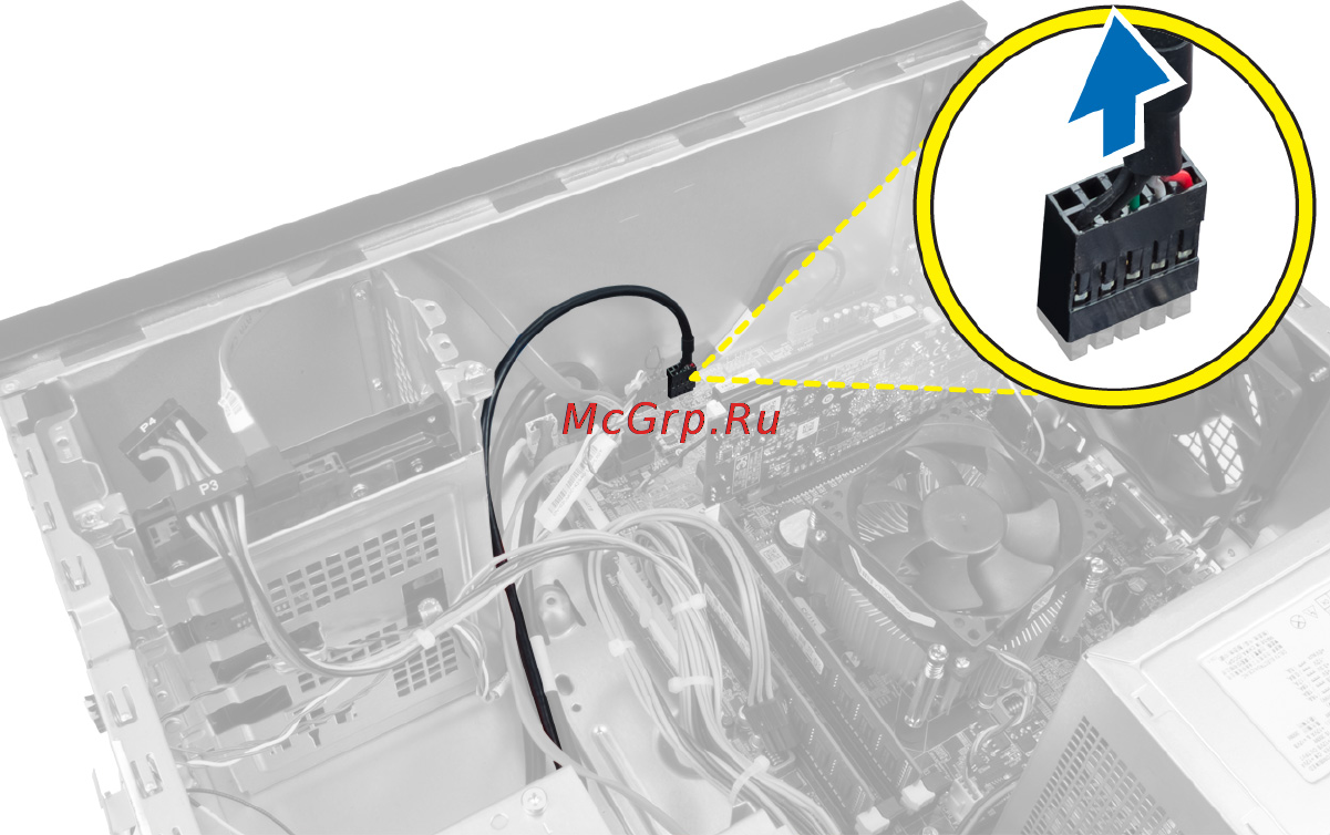 Dell Vostro 470 /470-9889/ [21/69] Извлечение устройства считывания карт памяти