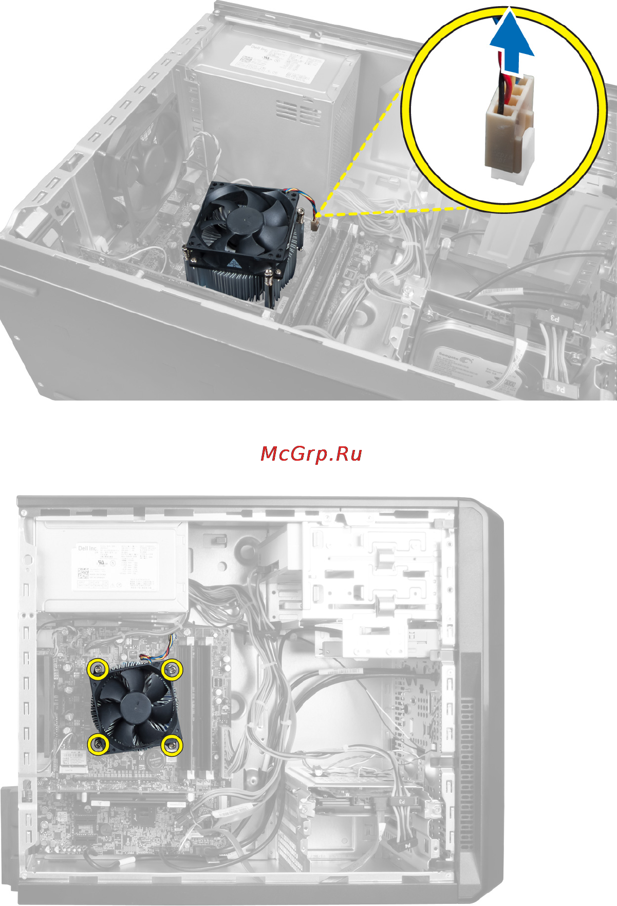 Dell Vostro 470 /470-9889/ [29/69] Извлечение радиатора