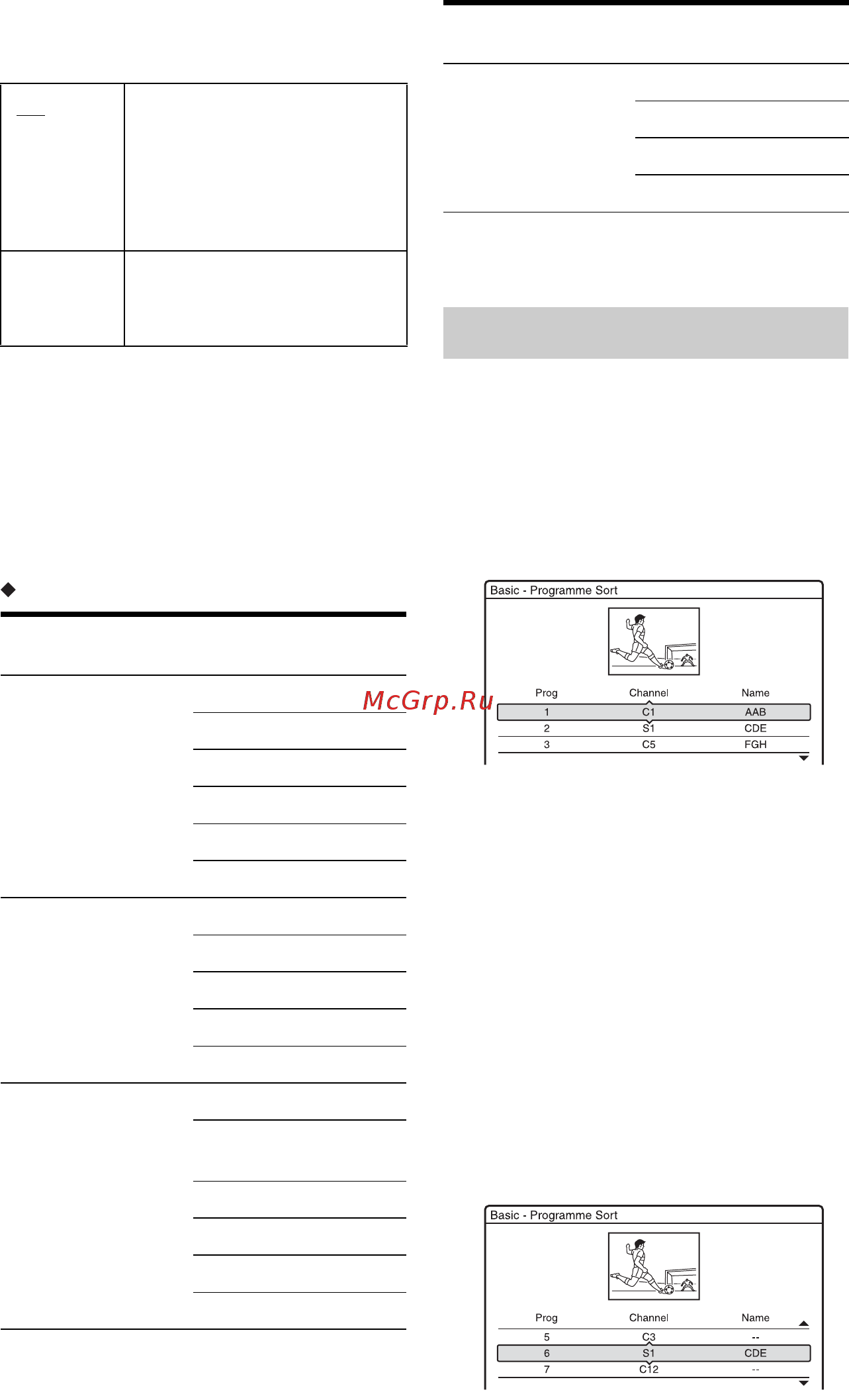 Sony RDR-HX1020 [122/164] Programme sort