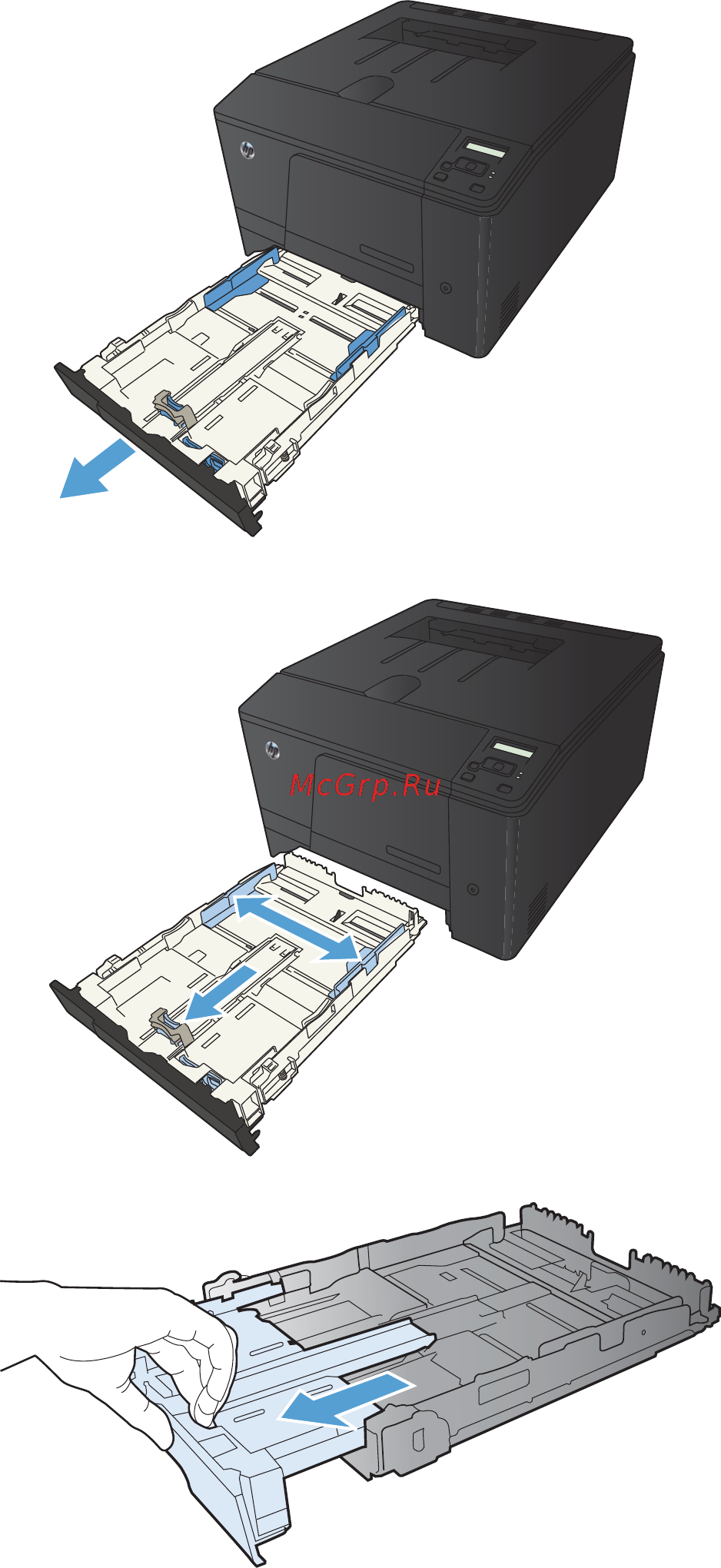 HP LaserJet Pro 200 color M251n [28/158] Расположение подающего лотка для бумаги