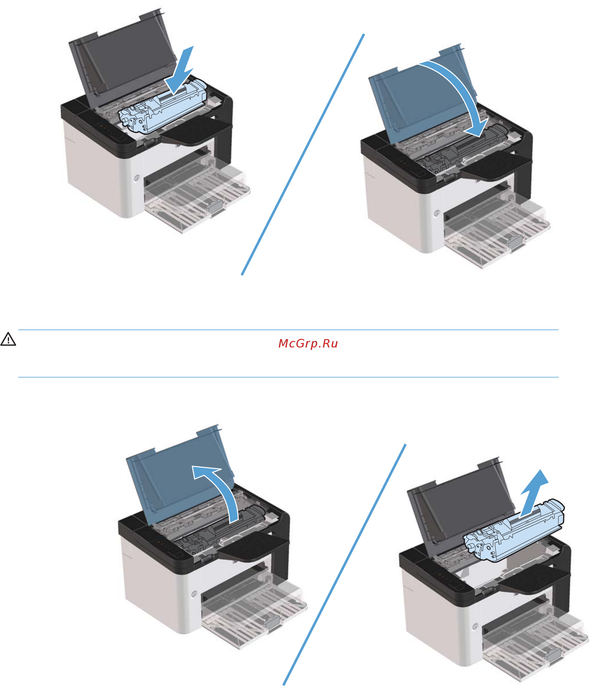 HP LaserJet Pro P1560 [111/170] Устранение замятий в области выходного лотка