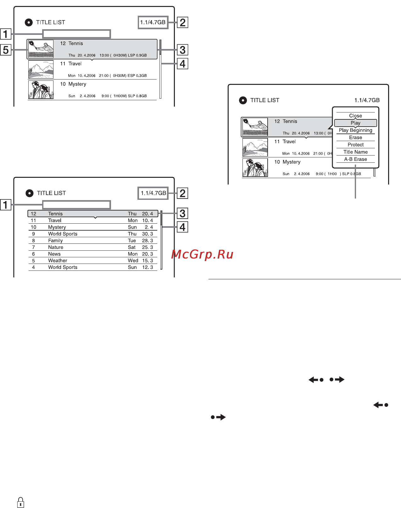 Sony RDR-GX220 [30/116] Выберите заголовок и нажмите кнопку enter