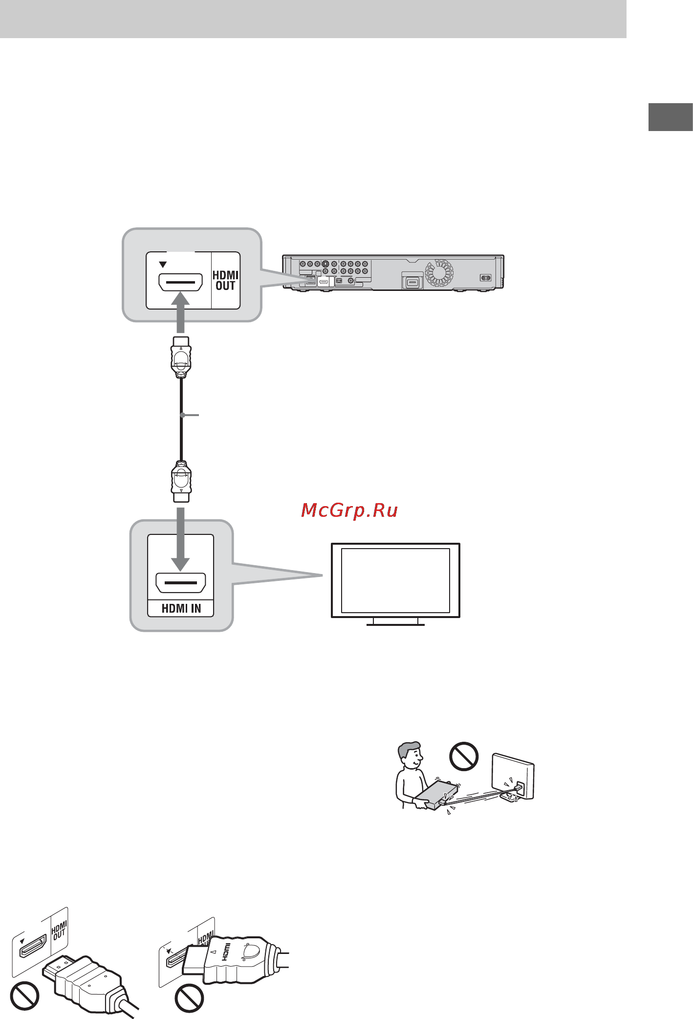 Sony BDP-S550 [17/87] Подсоединение к гнезду hdmi