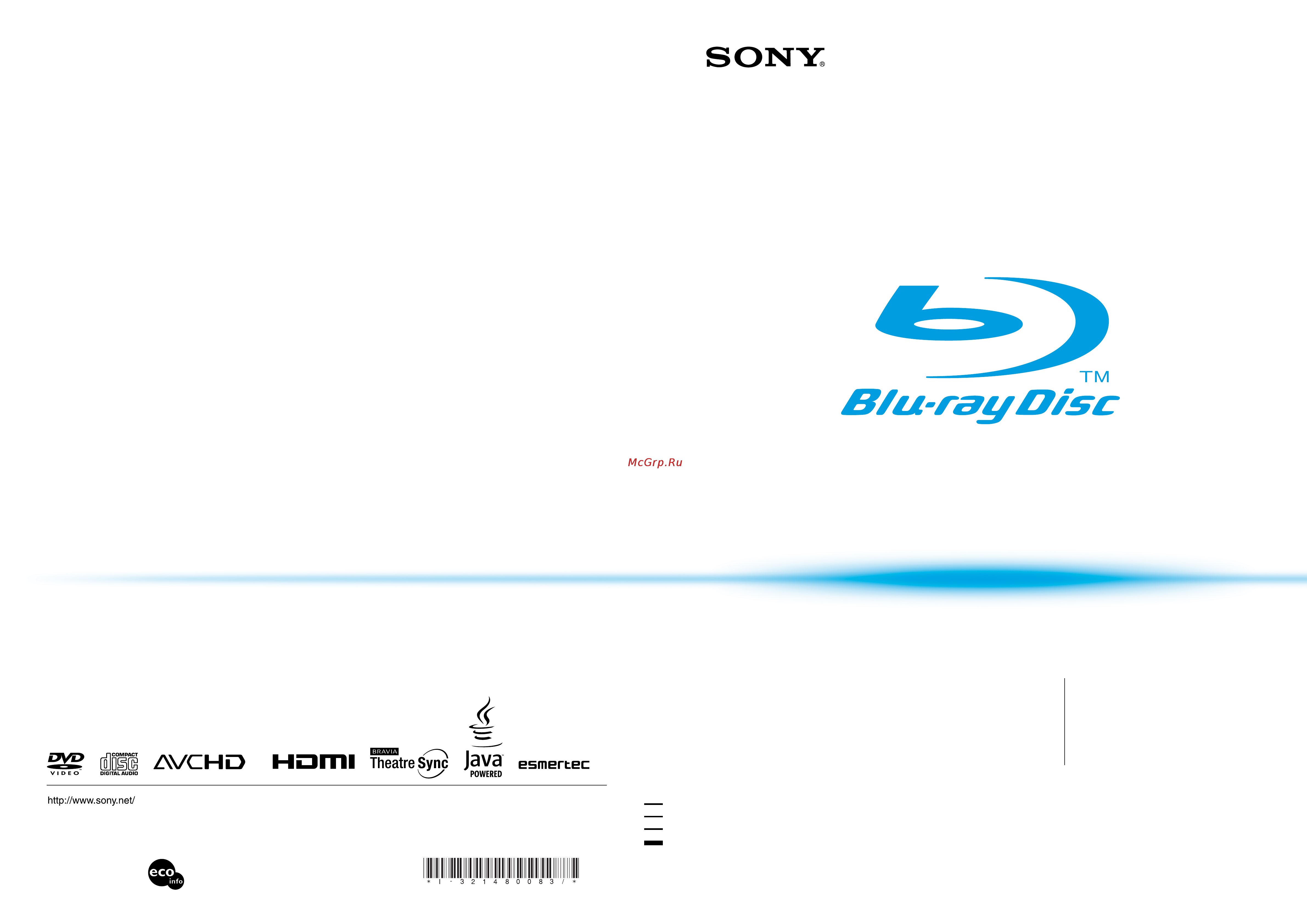 Sony BDP-S300 Инструкция по эксплуатации онлайн