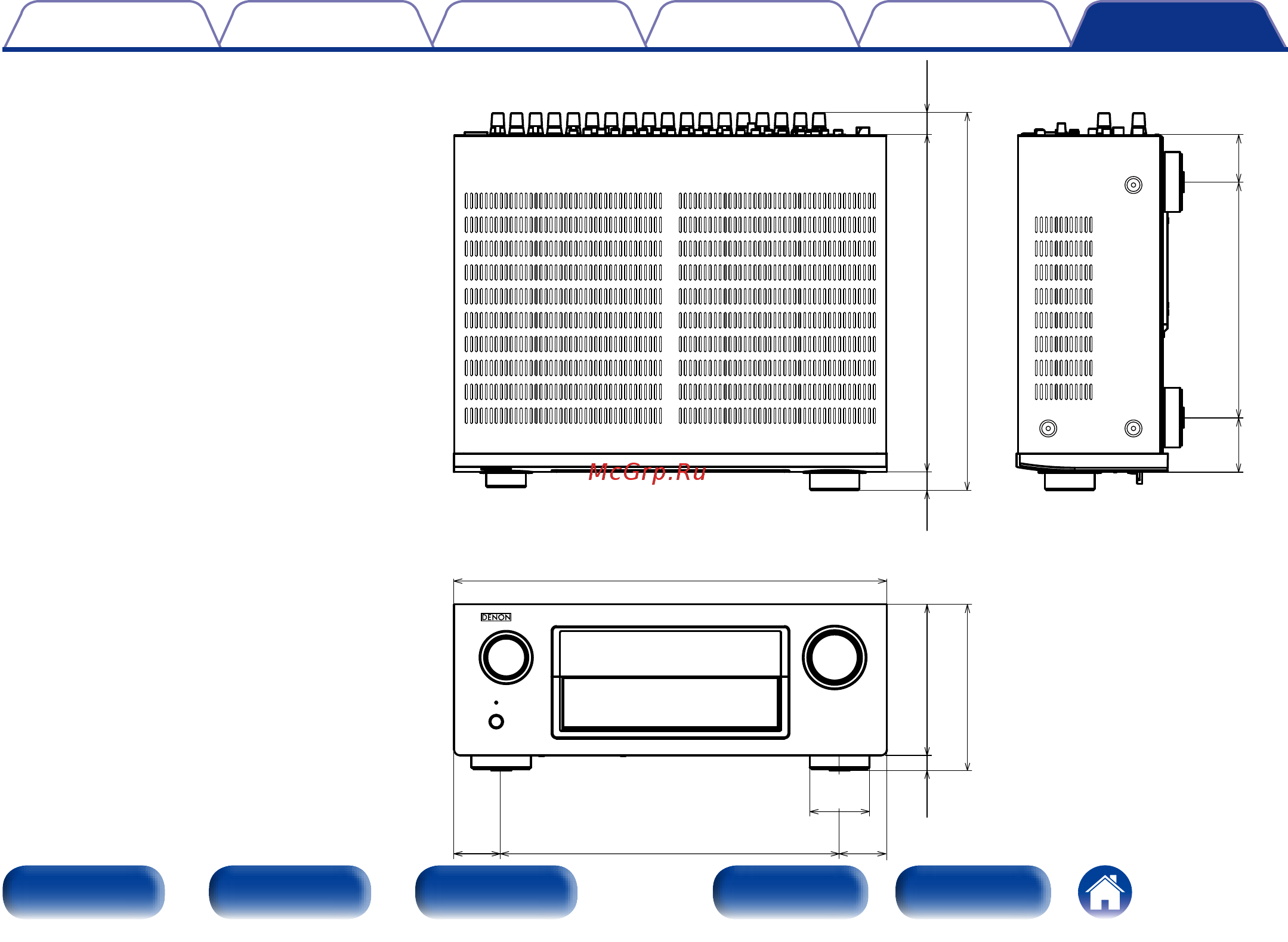 Denon AVR-X4000 Black [279/280] Размеры