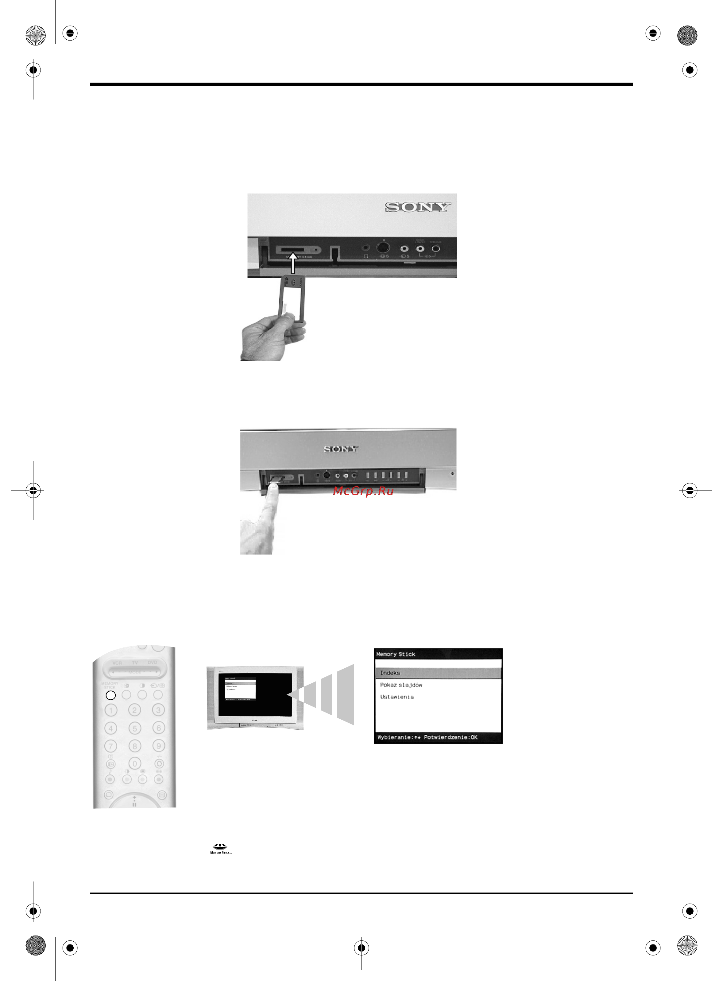 Sony TRINITRON KV-32FQ80K [135/172] Wyświetlanie obrazów z karty memory stick