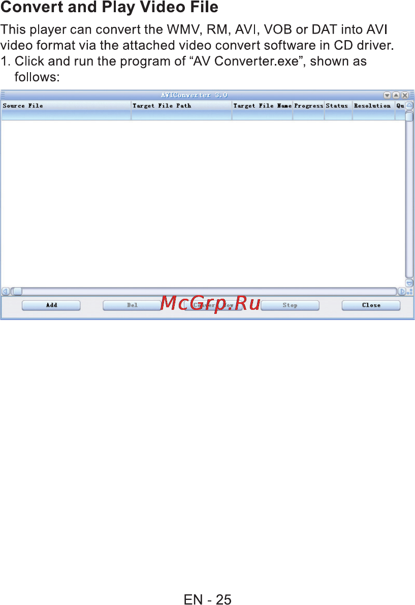 Sencor SFP 5670 GN [26/32] Convert and play video file