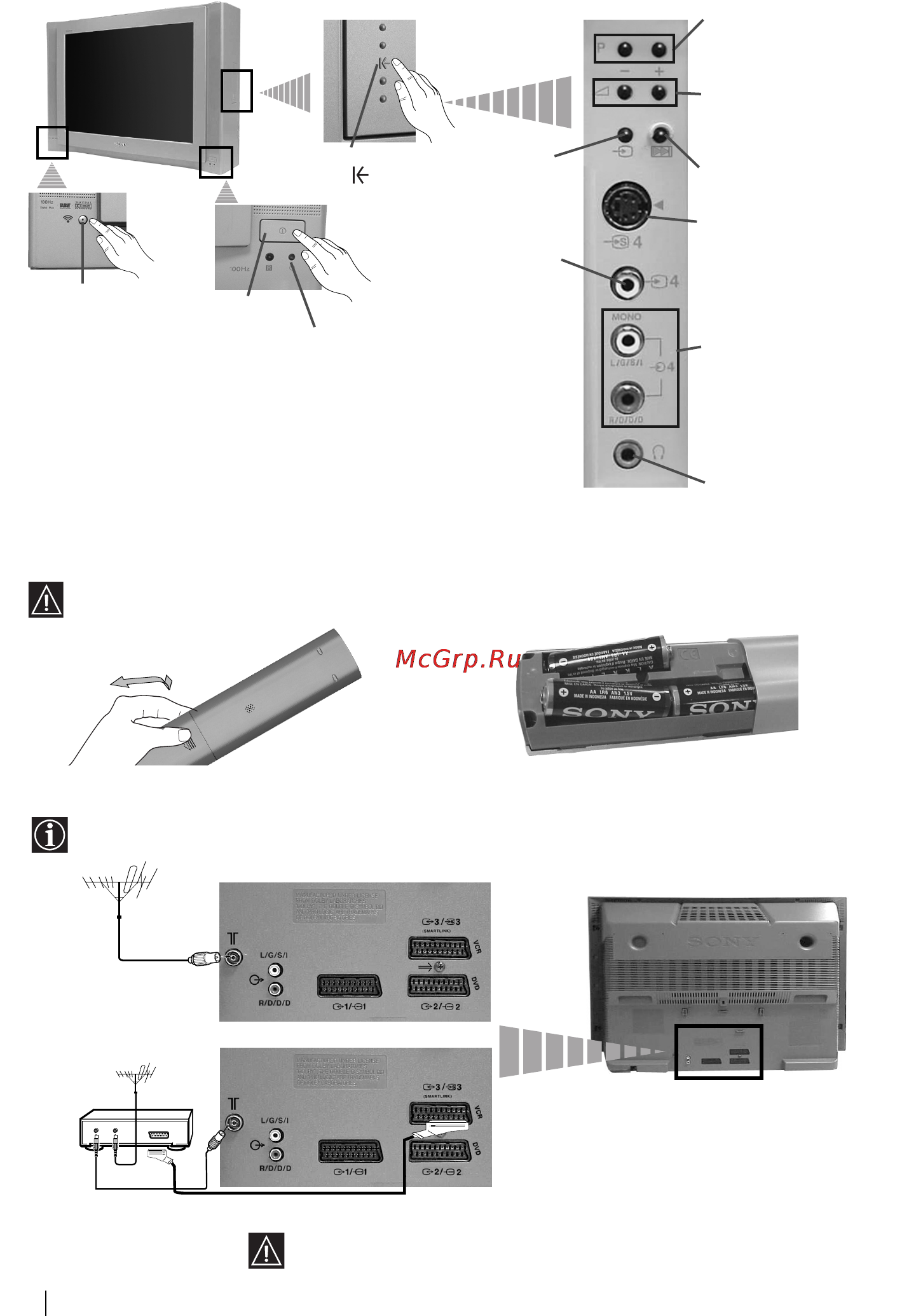 Sony FD TRINITRON KV-32FX66K [6/147] Connecting the aerial and vcr