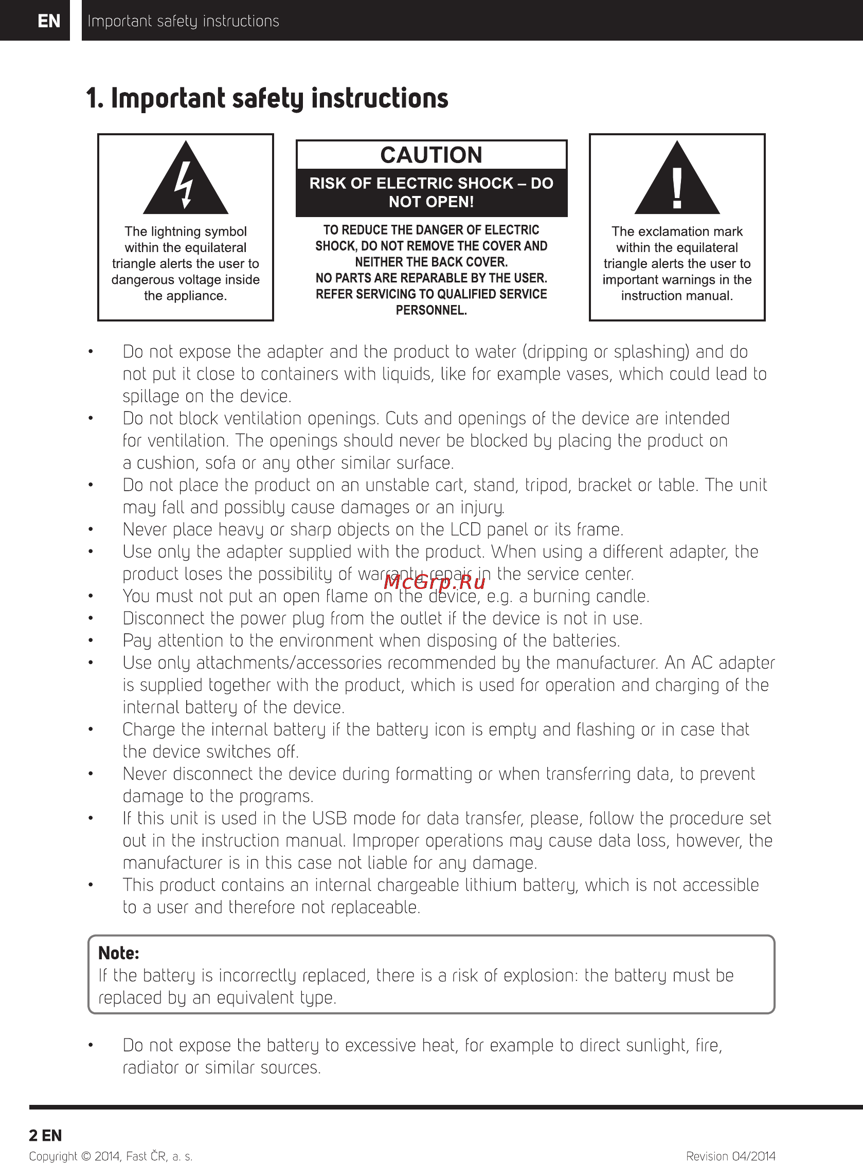 Sencor SPV 6714M4 [3/32] Important safety instructions