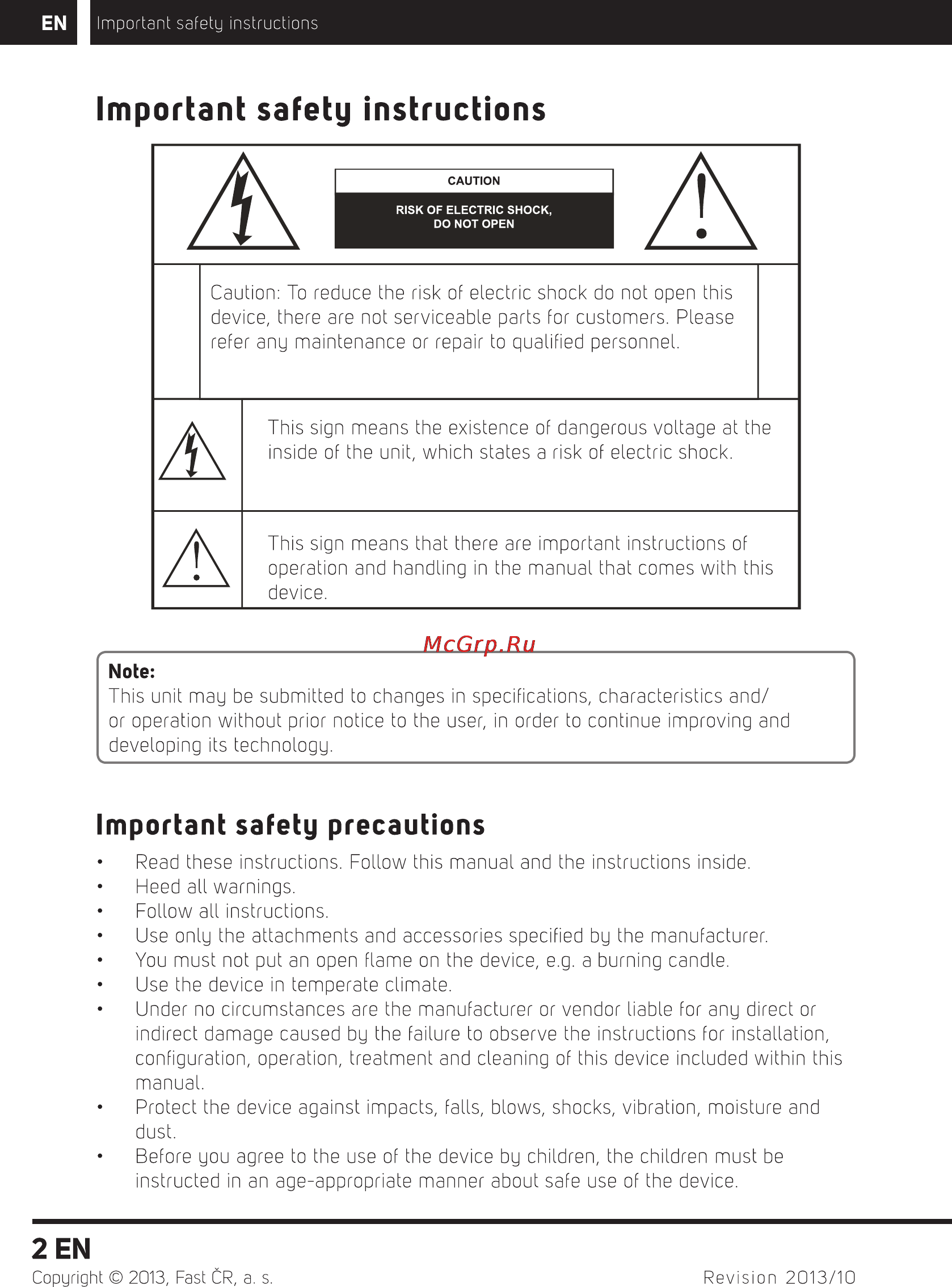 Sencor SCT 4055MR [4/20] Important safety instructions