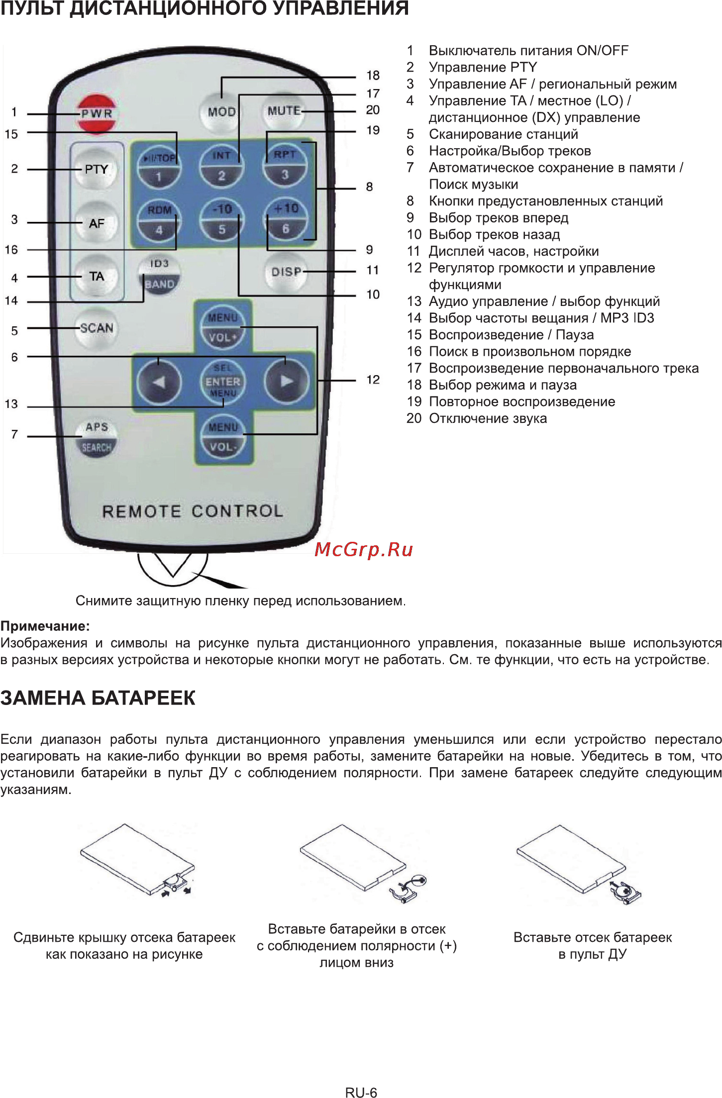 Sencor SCT 3015MR [7/19] Замена батареек