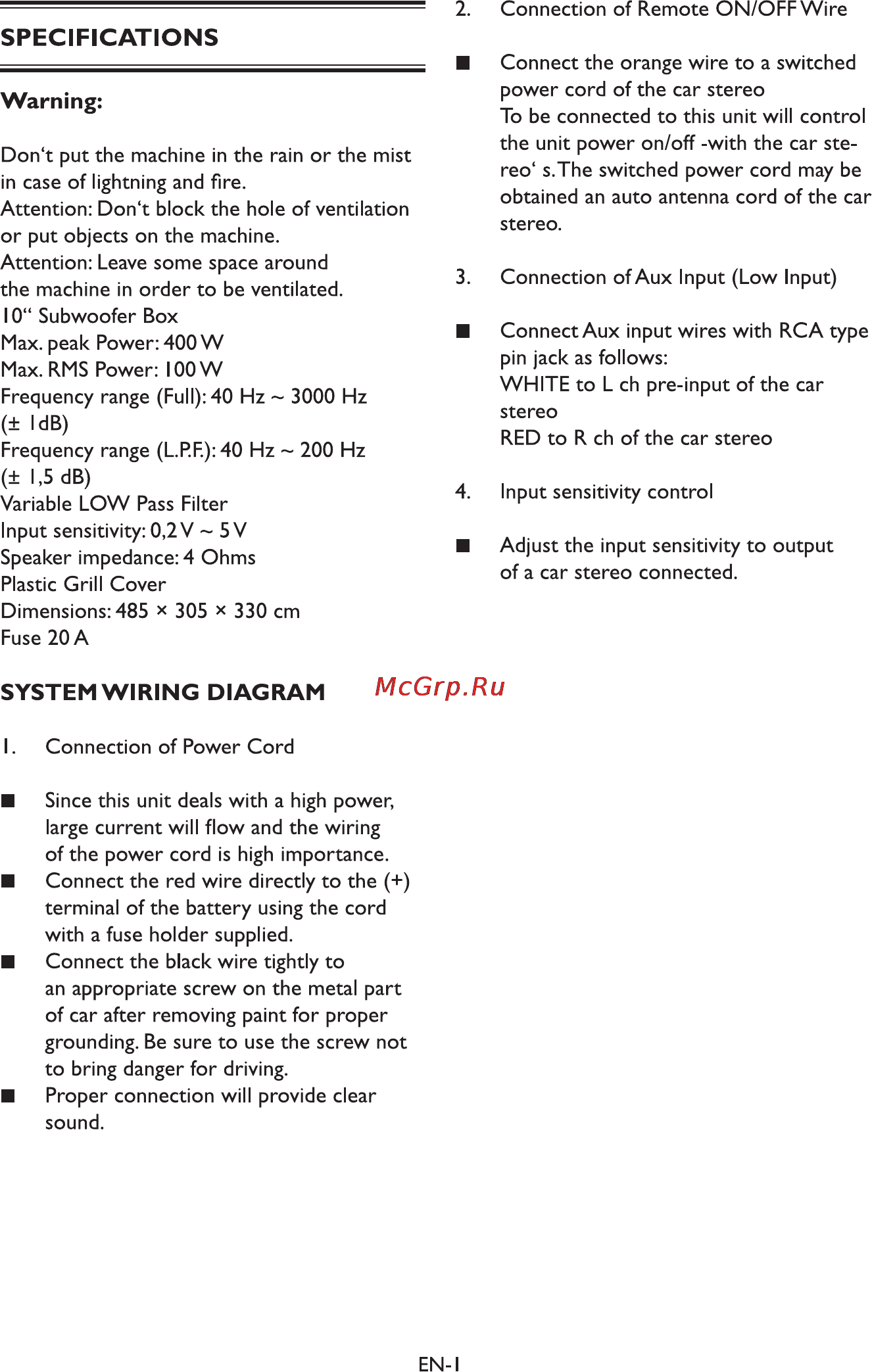 Sencor SCS WA1001 [2/3] Specifications
