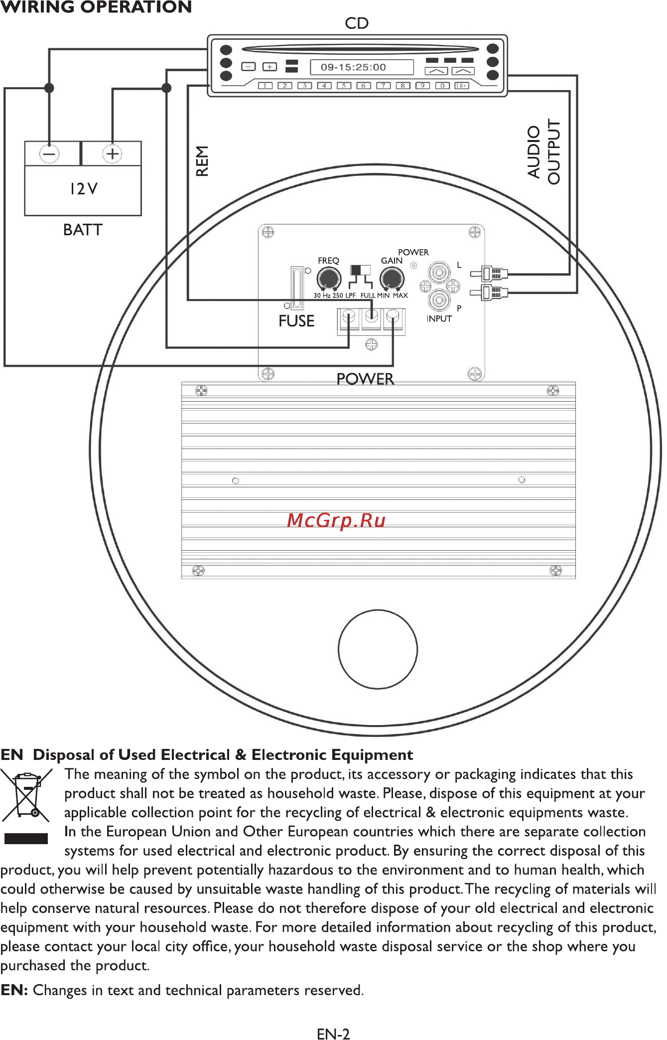 Sencor SCS WA1001 [3/3] Wiring operation