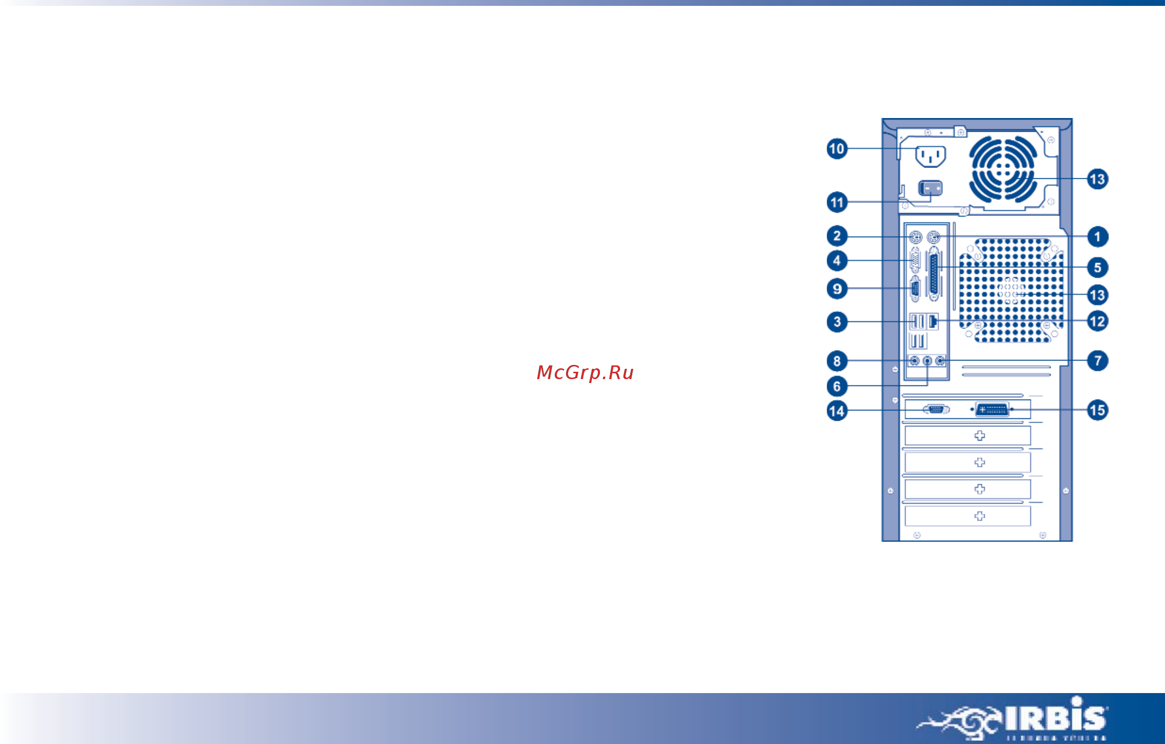 Irbis A655e P3561/500/DRW/CR/5730/1G/Win7 Home Basic [7/24] Задняя панель