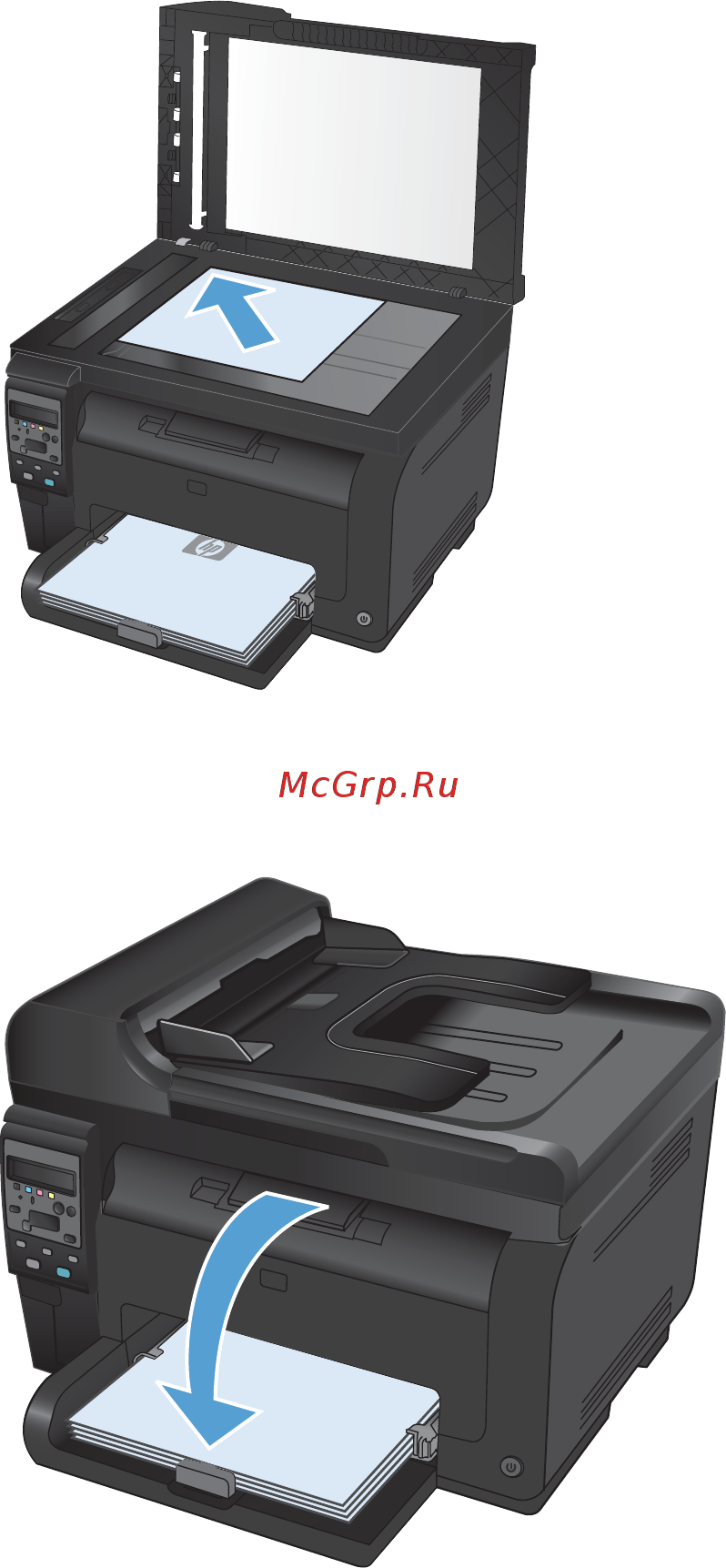HP LaserJet Pro 100 color M175a [141/238] Двустороннее копирование вручную дуплекс