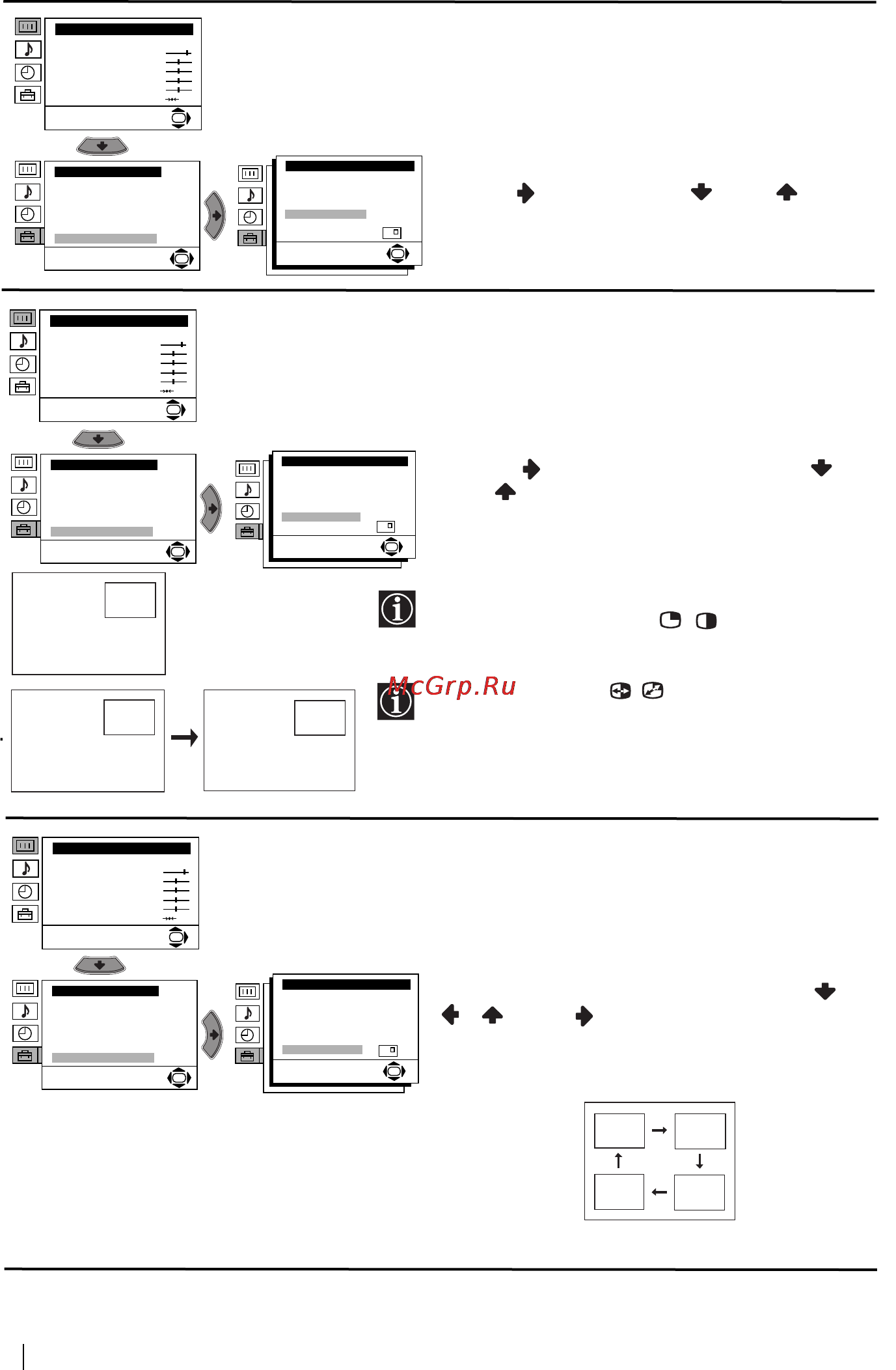 Sony FD TRINITRON KV-29FX66K [55/122] Stupeň 1 stupeň 2 stupeň 3 funkce