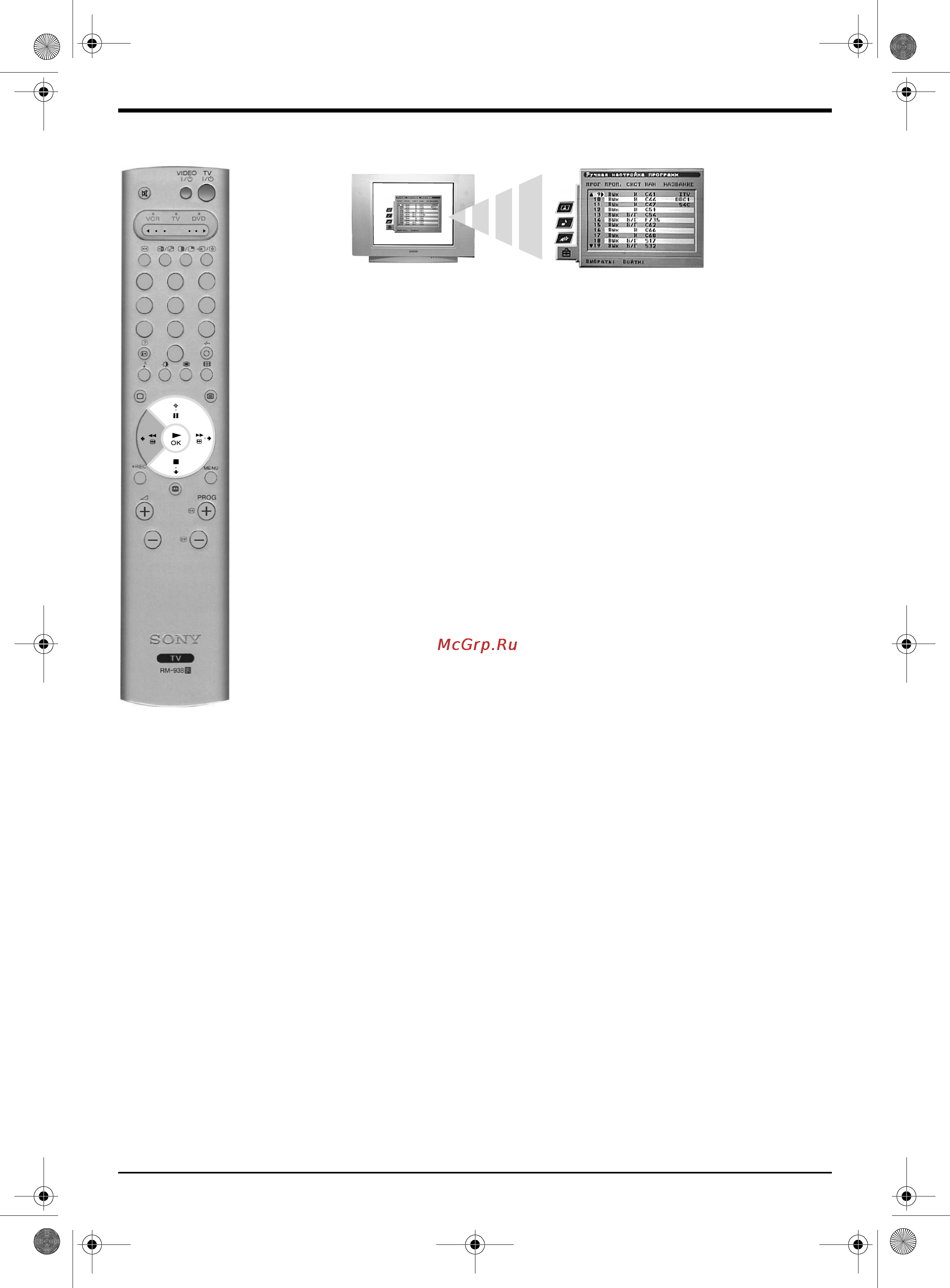 Sony TRINITRON KV-29FQ76K [141/148] Меню ручная настройка программ